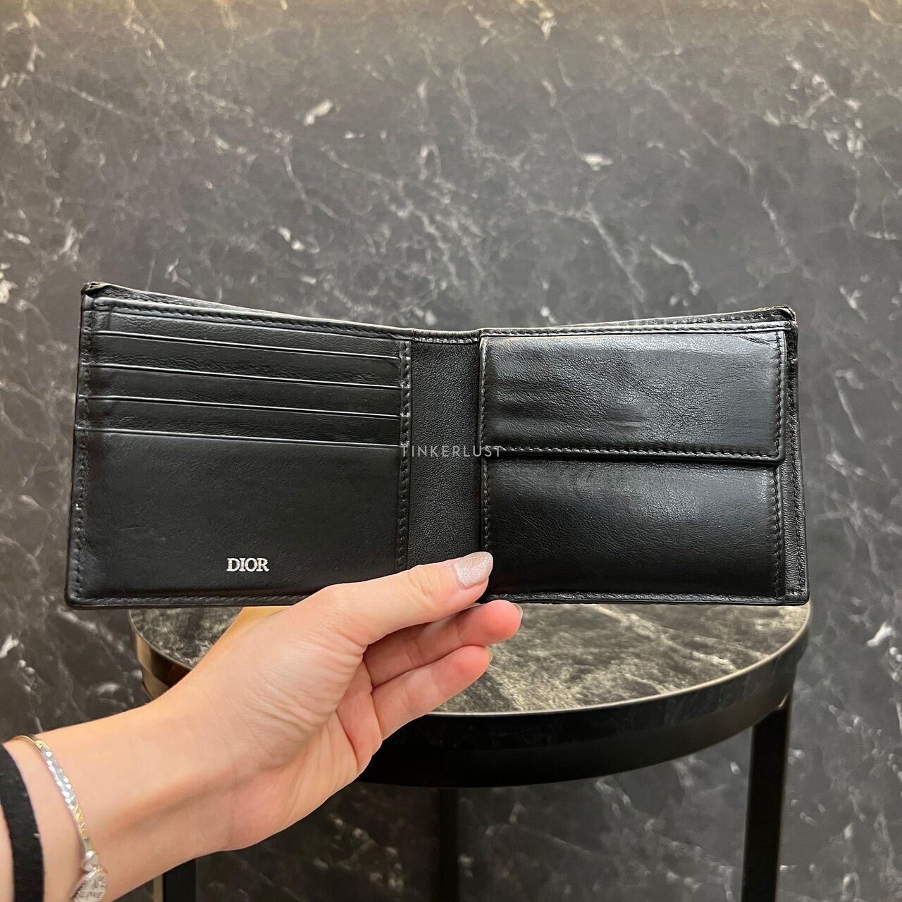 Christian Dior Oblique Jaquard Black Bifold wallet