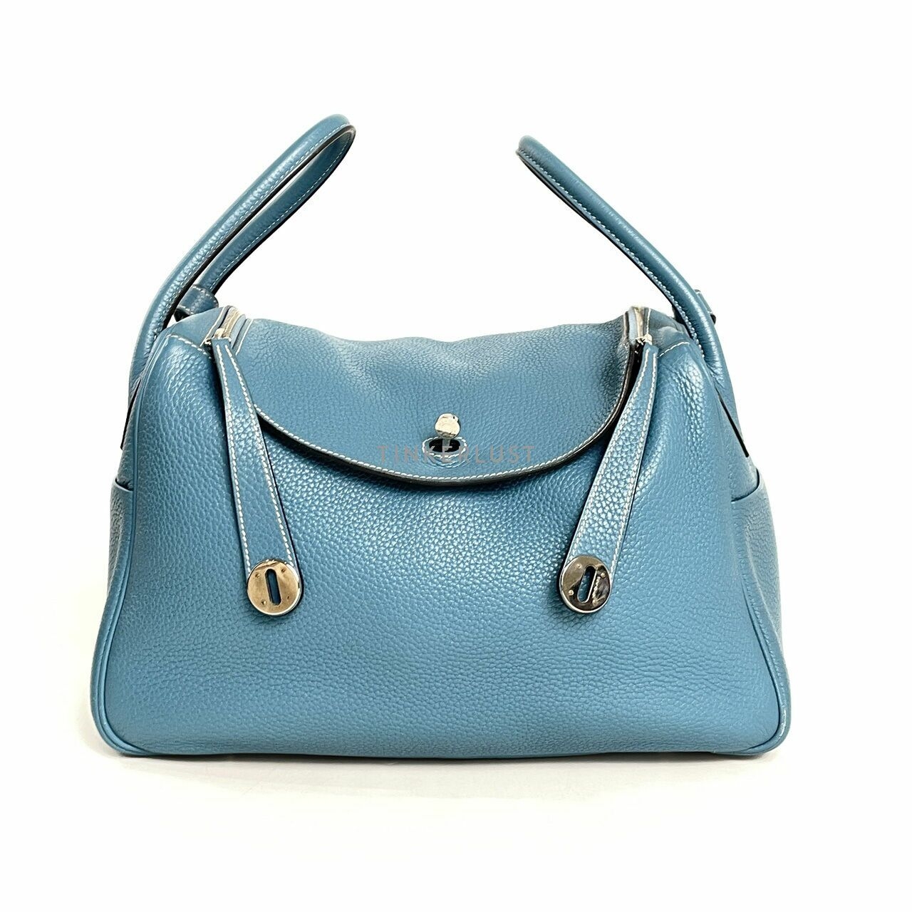 Hermes Lindy 34 Taurillon Clemence Blue Jean Stamp Square O