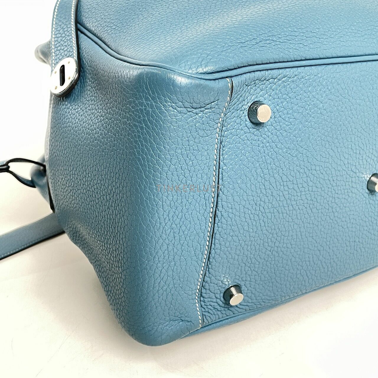 Hermes Lindy 34 Taurillon Clemence Blue Jean Stamp Square O