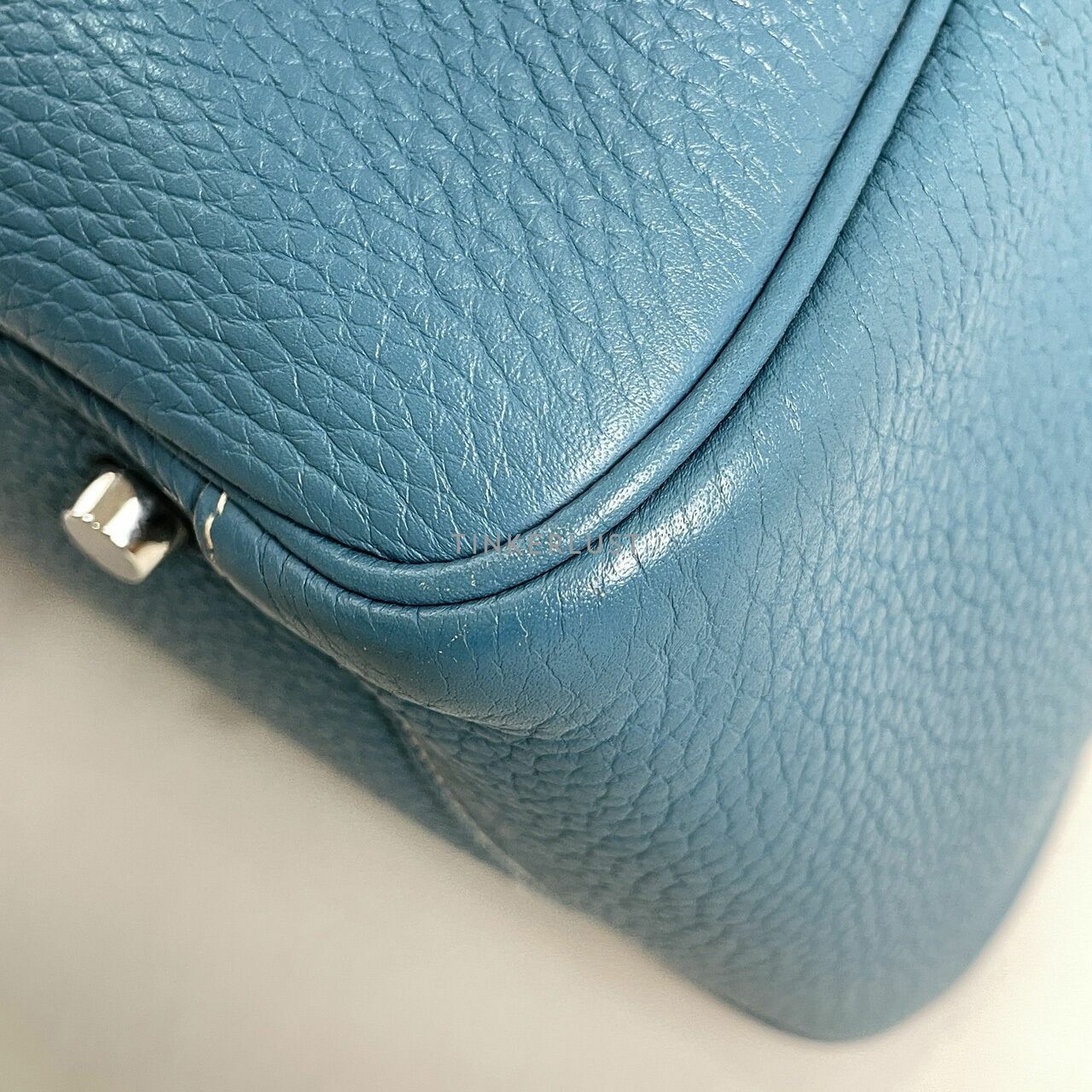 Hermes Lindy 34 Taurillon Clemence Blue Jean Stamp Square O