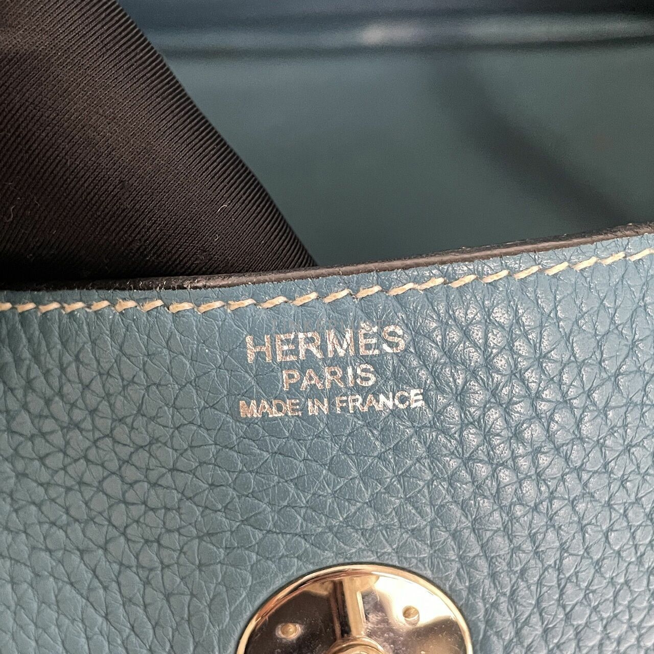 Hermes Lindy 34 Taurillon Clemence Blue Jean Stamp Square O