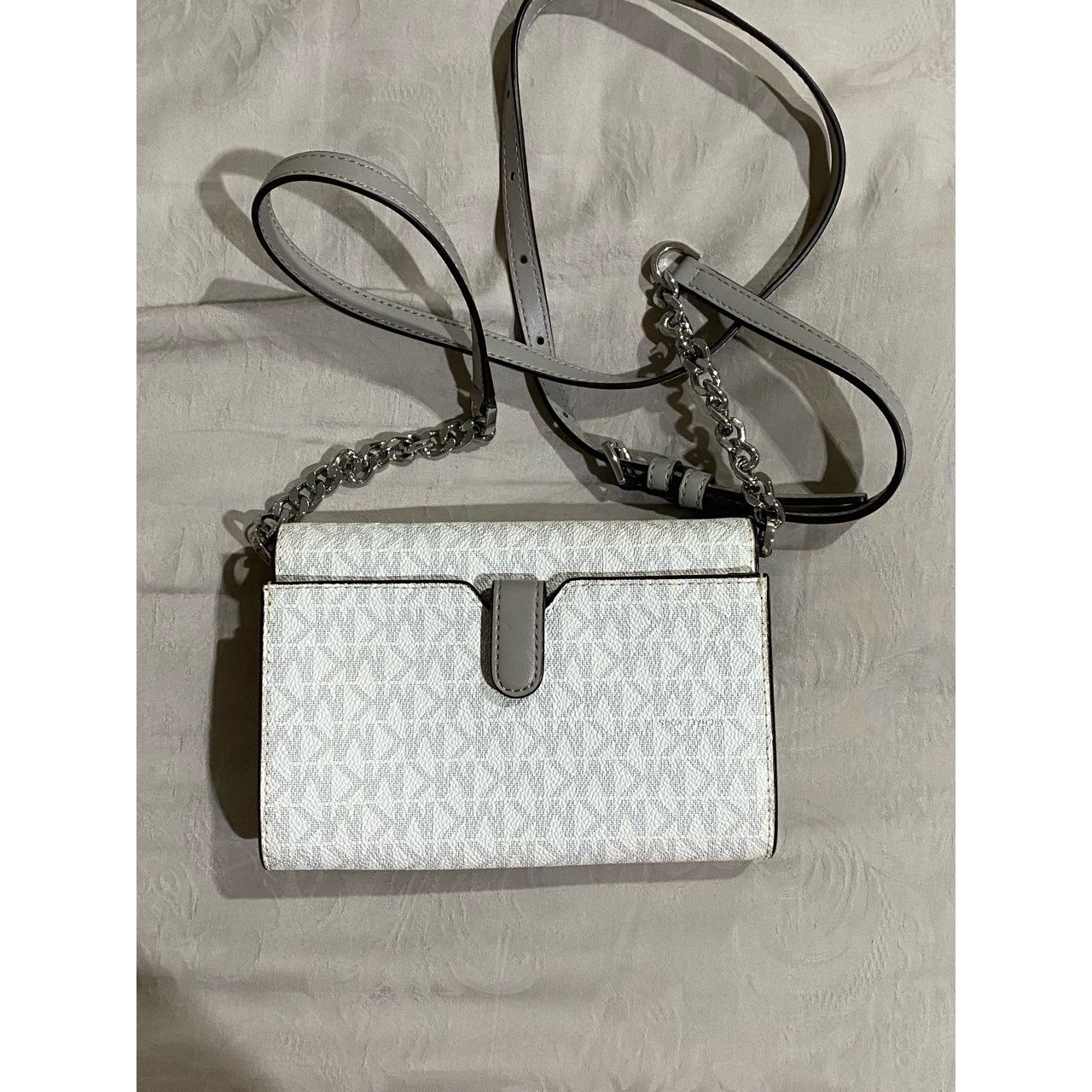 Michael Kors Grey & White Clutch