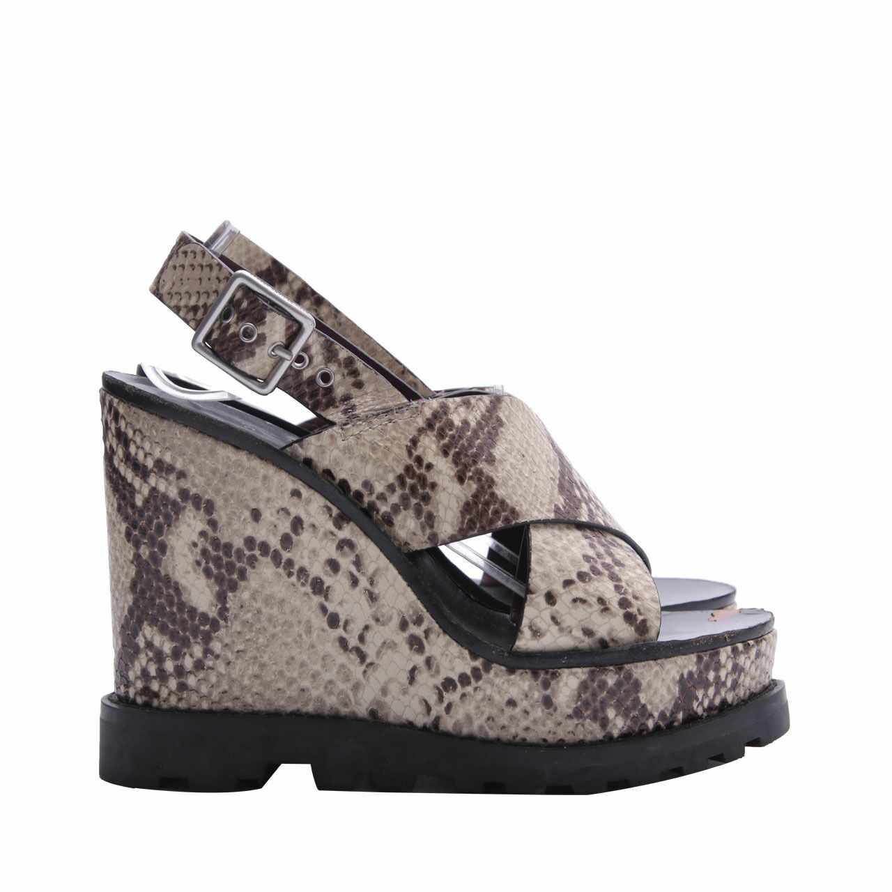 Marc By Marc Jacobs Cream Snakeskin Wedges