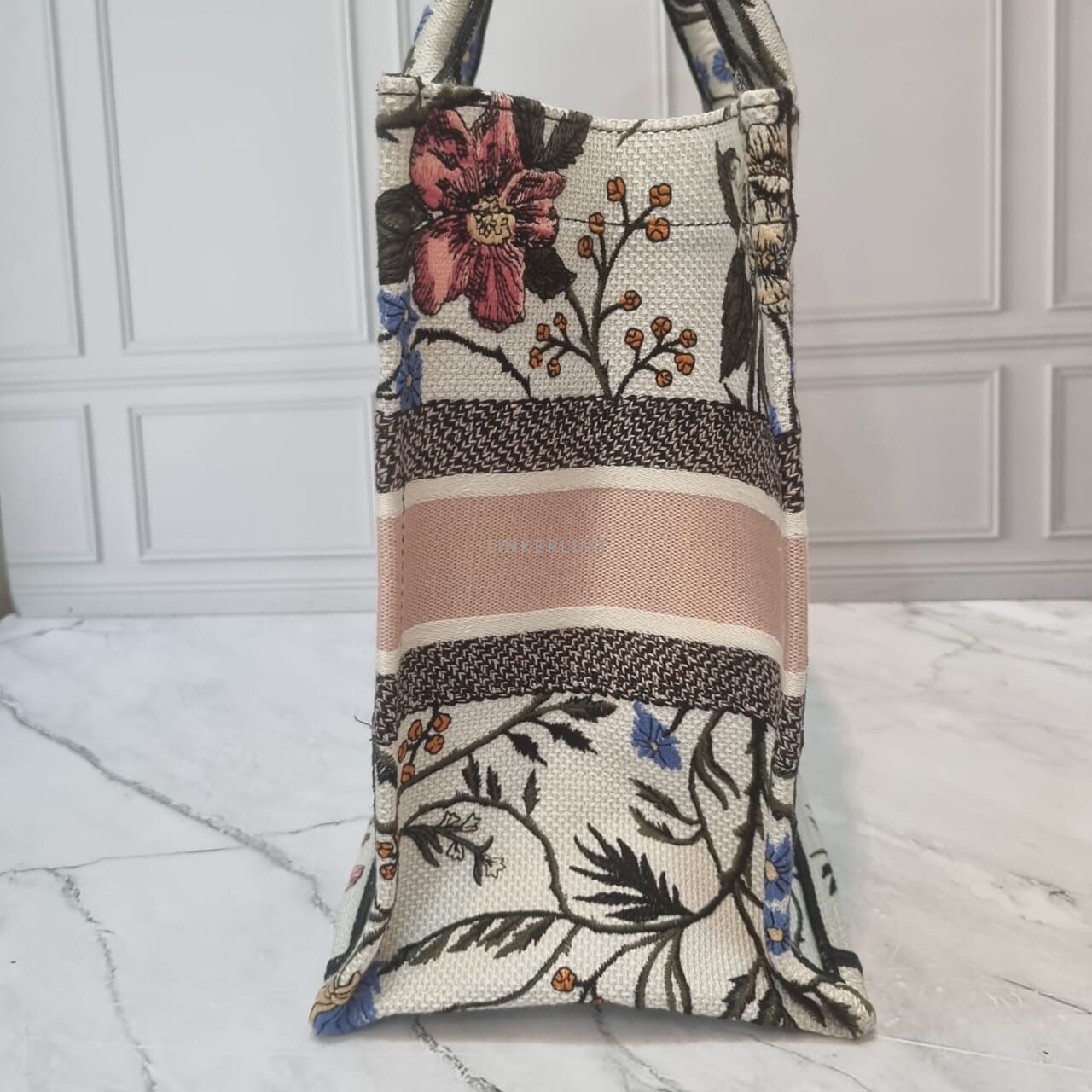 Christian Dior Book Medium Flowers Multicolor Canvas 2020 Tote Bag