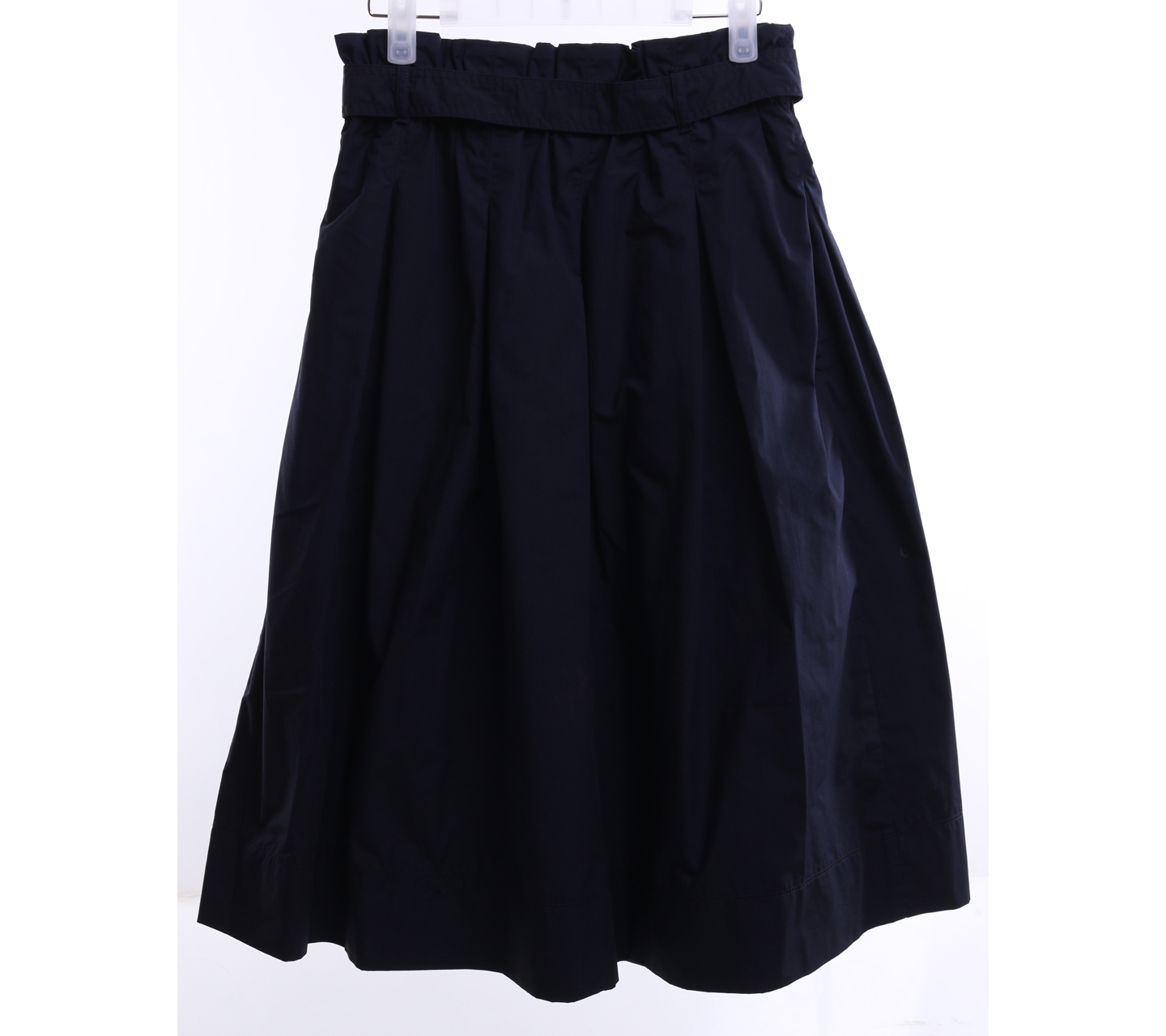 UNIQLO Black Rumpel-Rope Midi Skirt