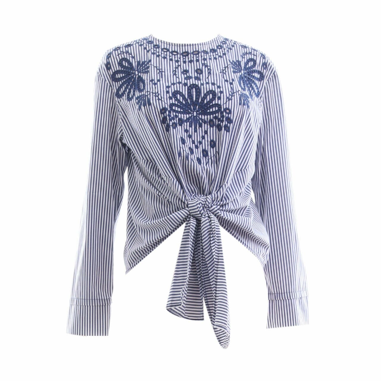 Zara Blue Striped Blouse