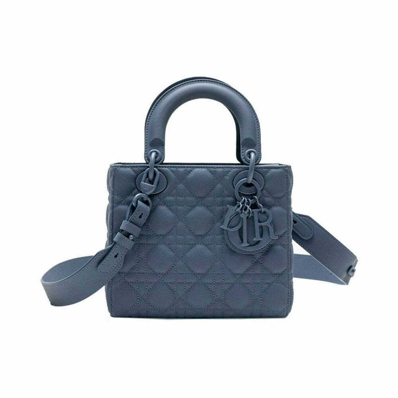 Lady D My ABC Bag Ultramatte Cannage Calfskin Denim Blue