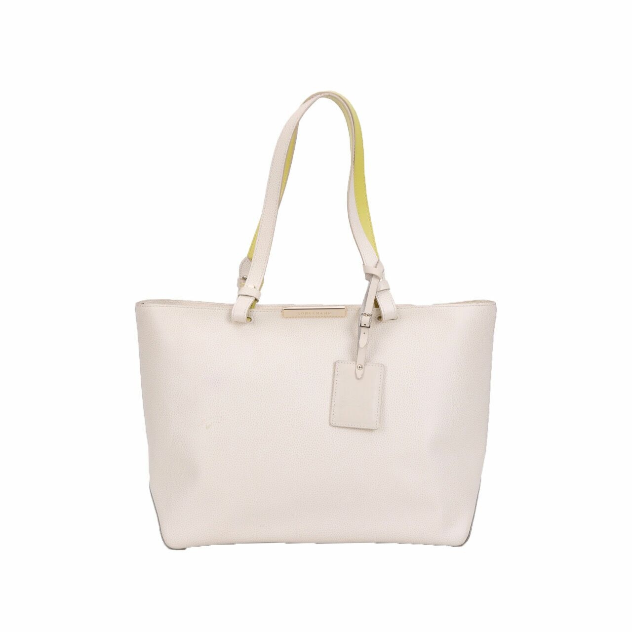 Longchamp  Le Foulonne City Yellow & Ivory Tote Bag