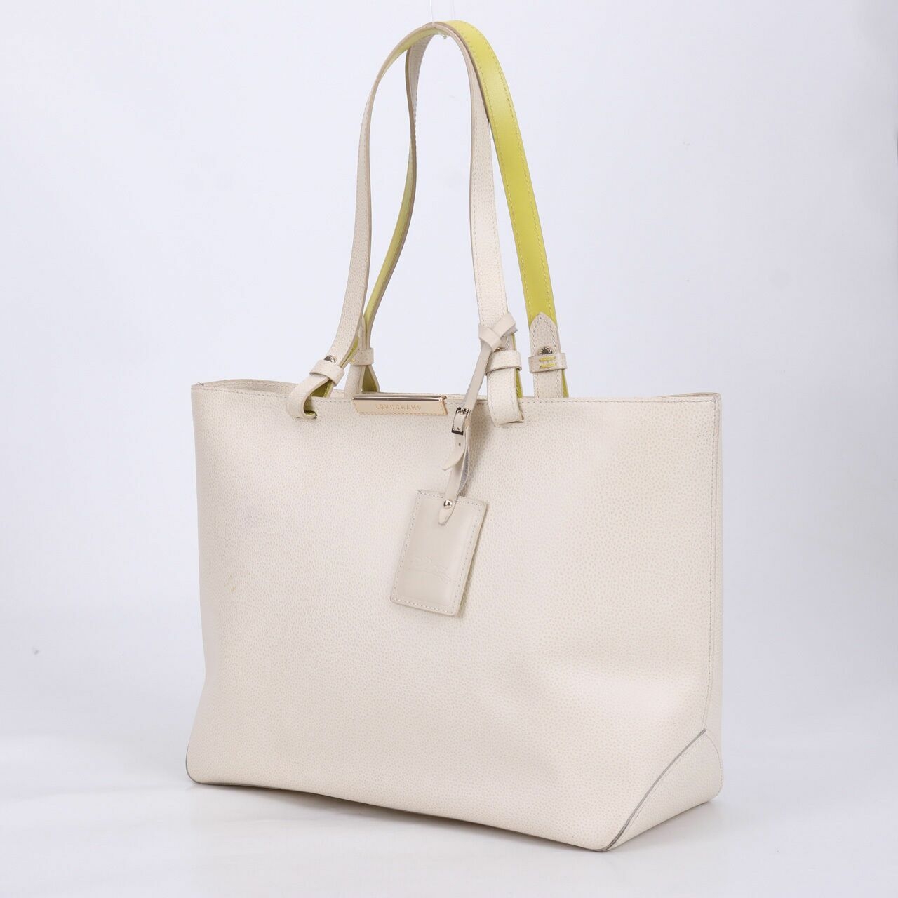 Longchamp  Le Foulonne City Yellow & Ivory Tote Bag