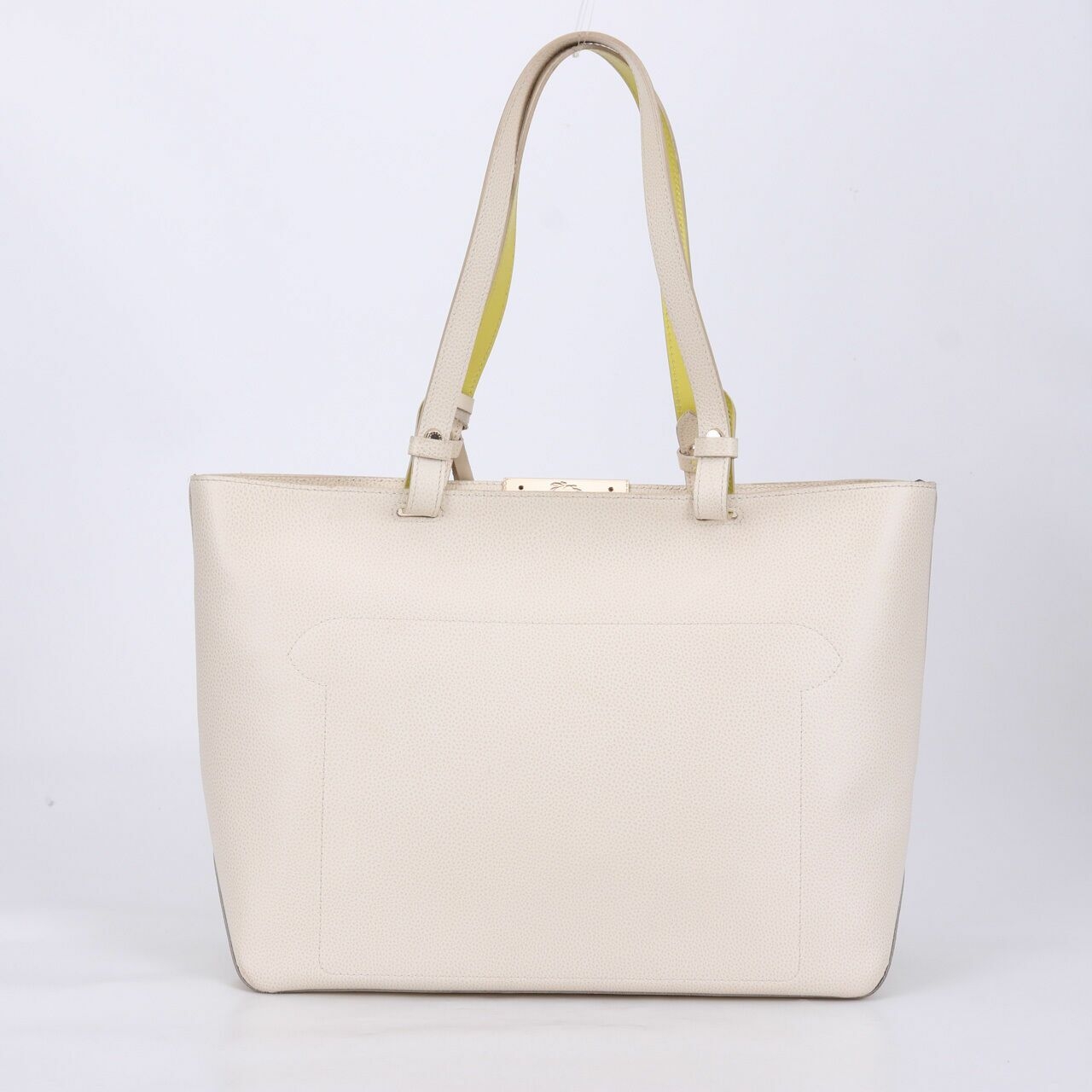 Longchamp  Le Foulonne City Yellow & Ivory Tote Bag