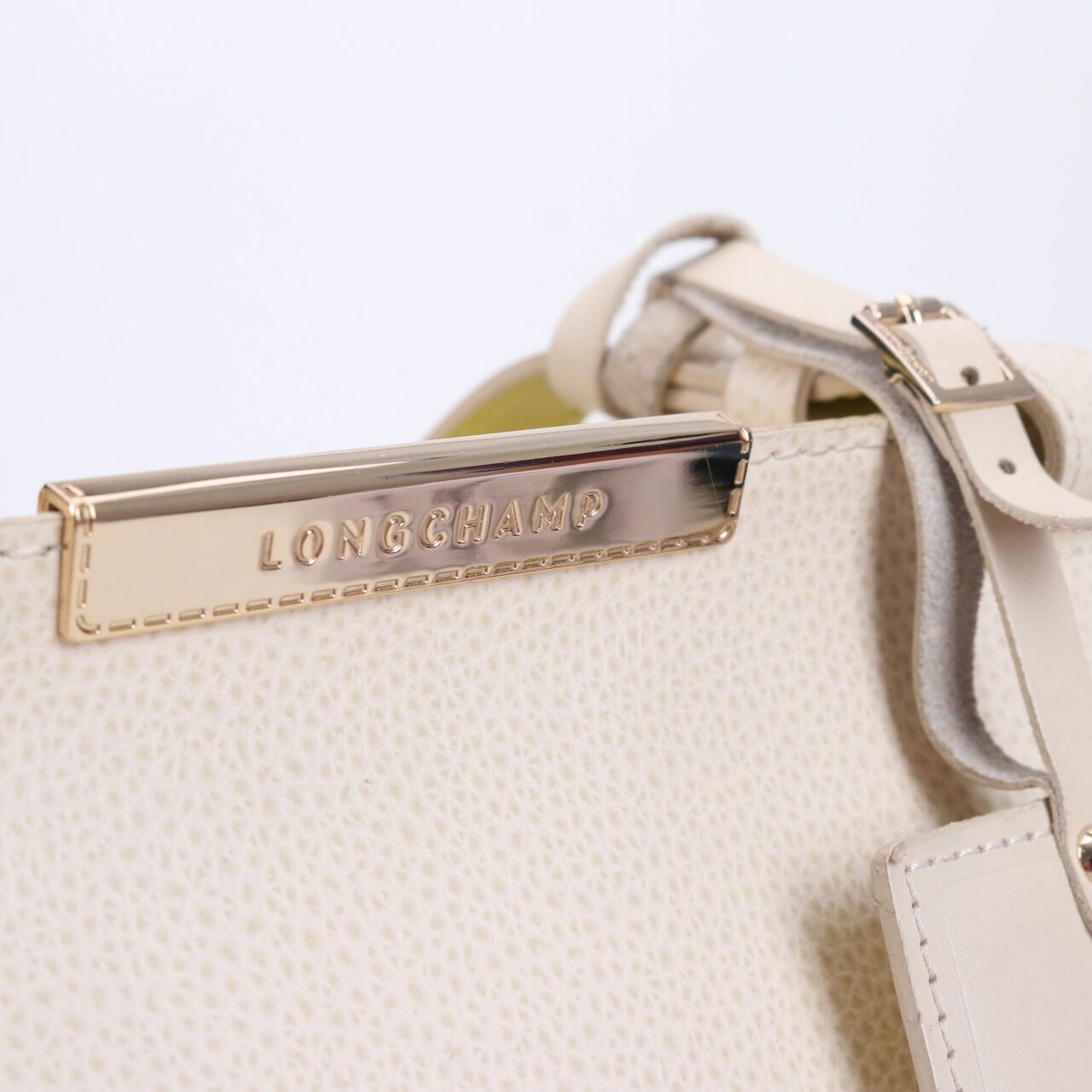 Longchamp  Le Foulonne City Yellow & Ivory Tote Bag