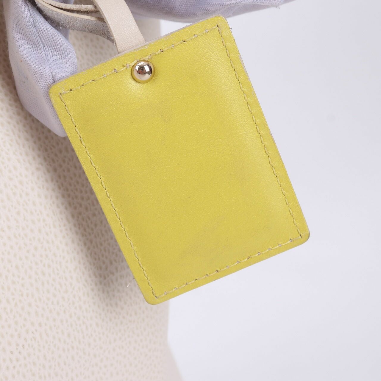 Longchamp  Le Foulonne City Yellow & Ivory Tote Bag