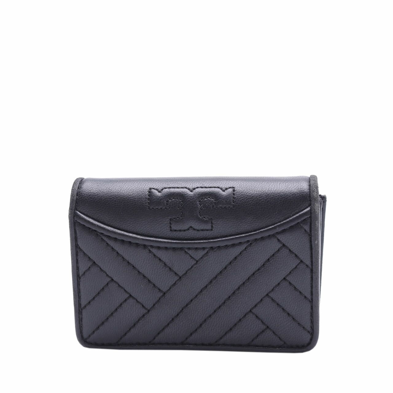 Tory Burch Black Alexa Foldable Mini Wallet