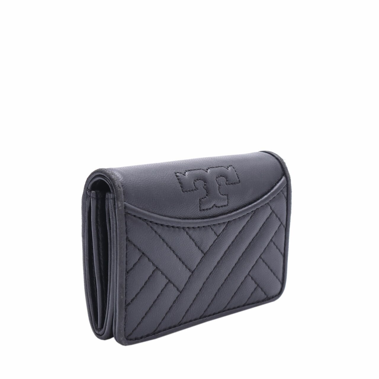 Tory Burch Black Alexa Foldable Mini Wallet