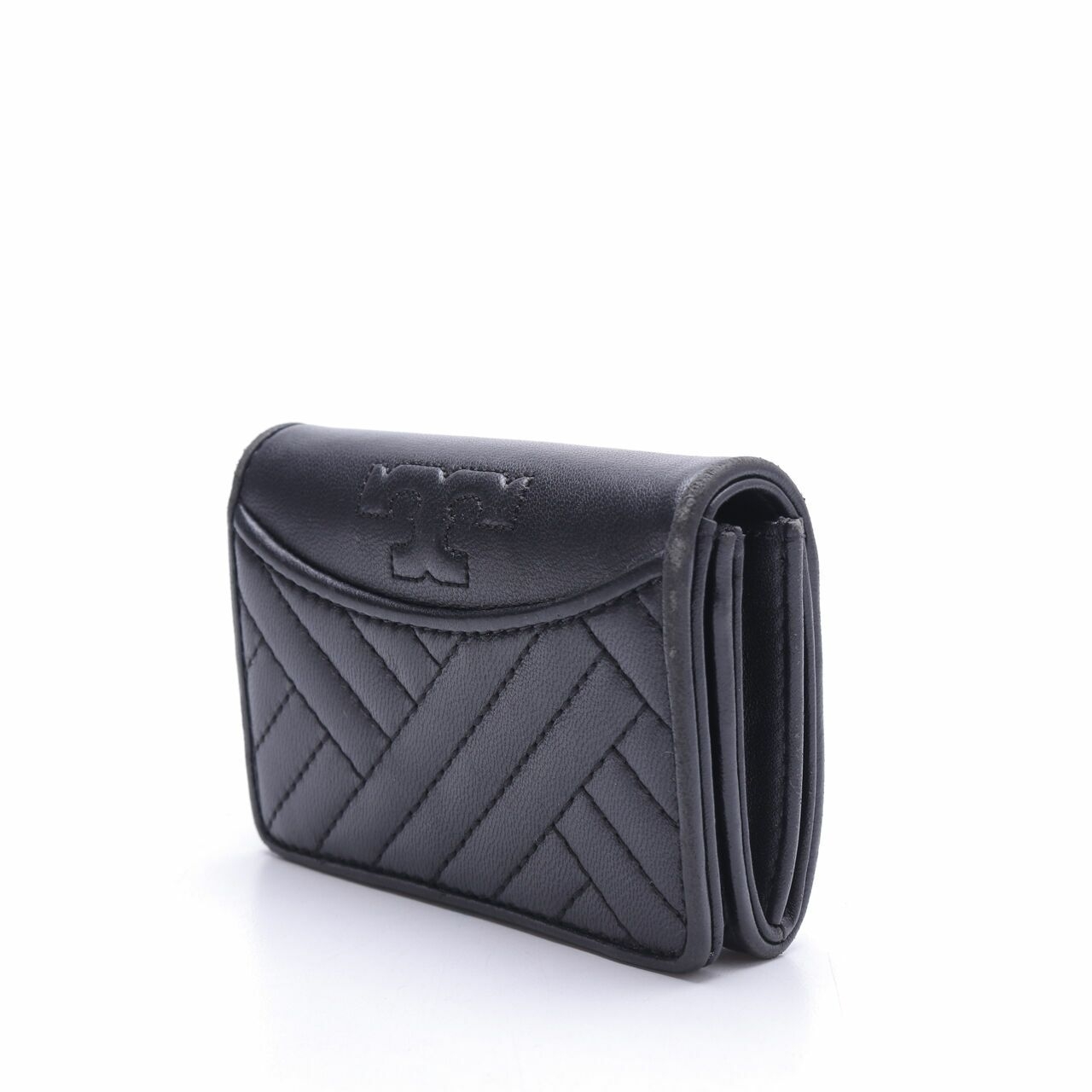 Tory Burch Black Alexa Foldable Mini Wallet