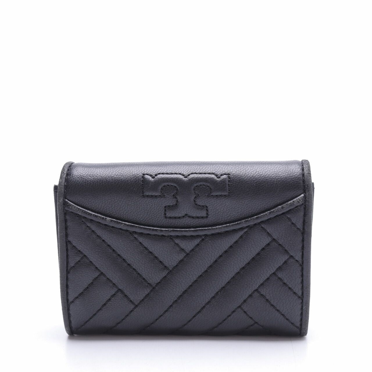 Tory Burch Black Alexa Foldable Mini Wallet