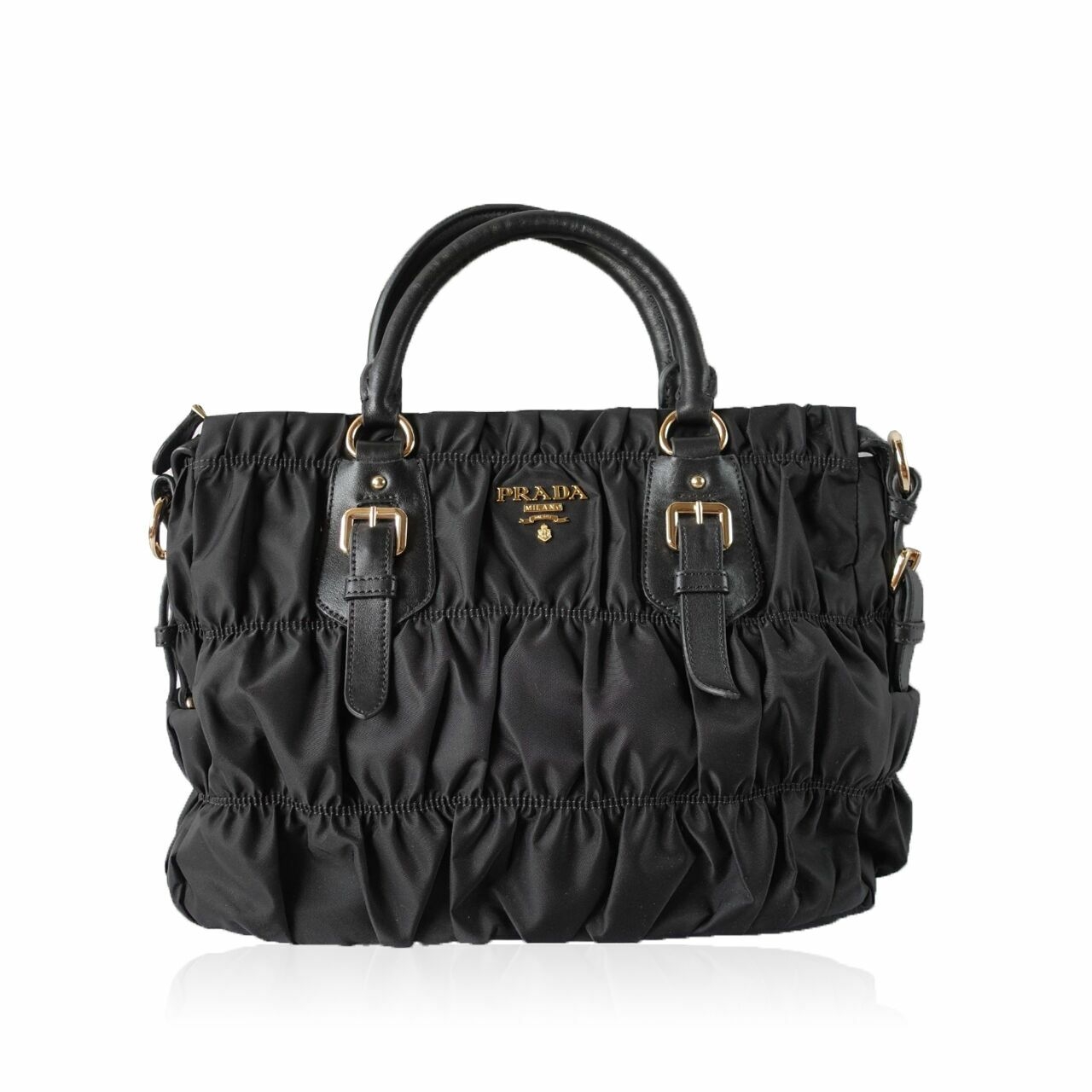 PRADA TESSUTO GAUFRE Sling Satchel Tote Bag BN1336