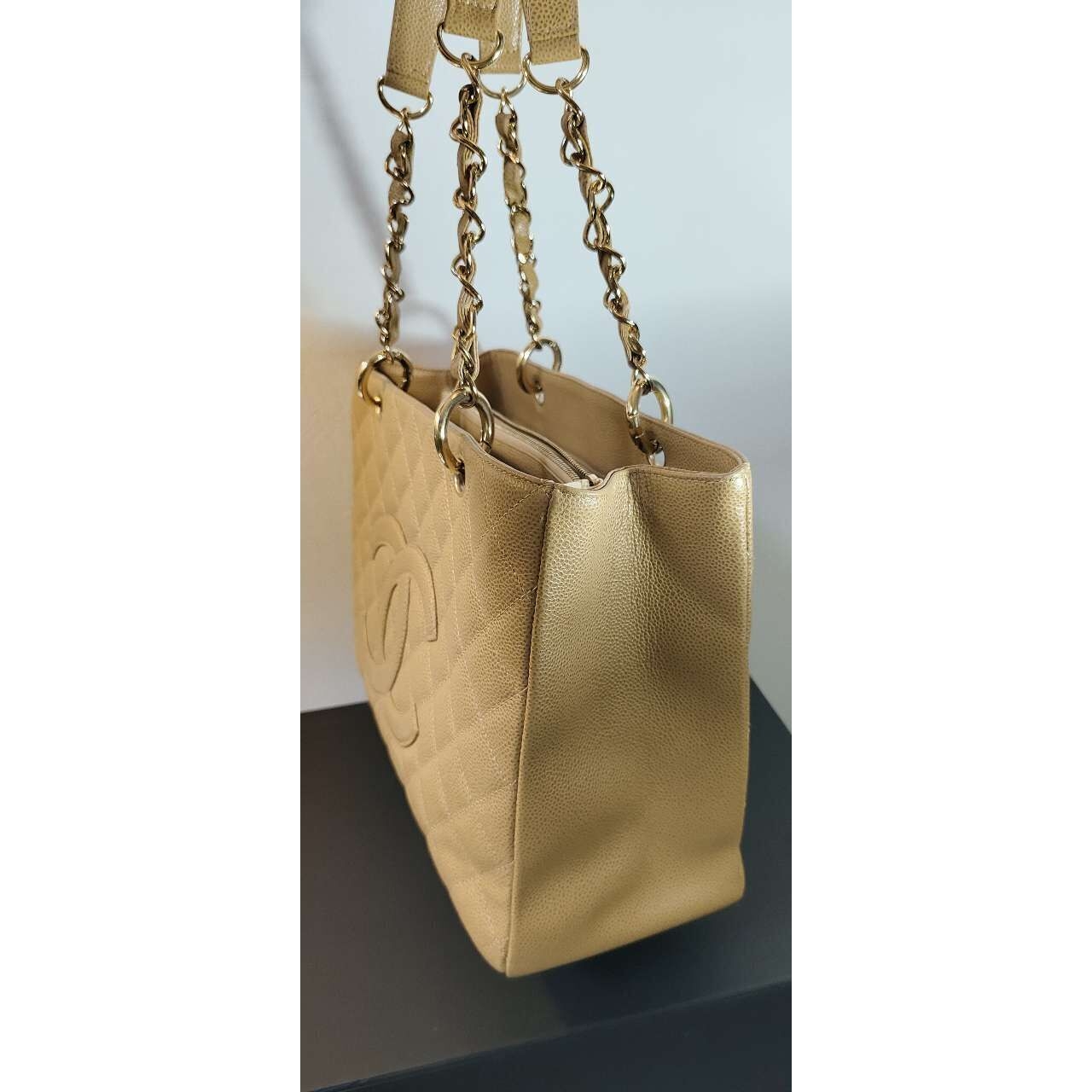 Chanel GST Camel Orange Tote Bag