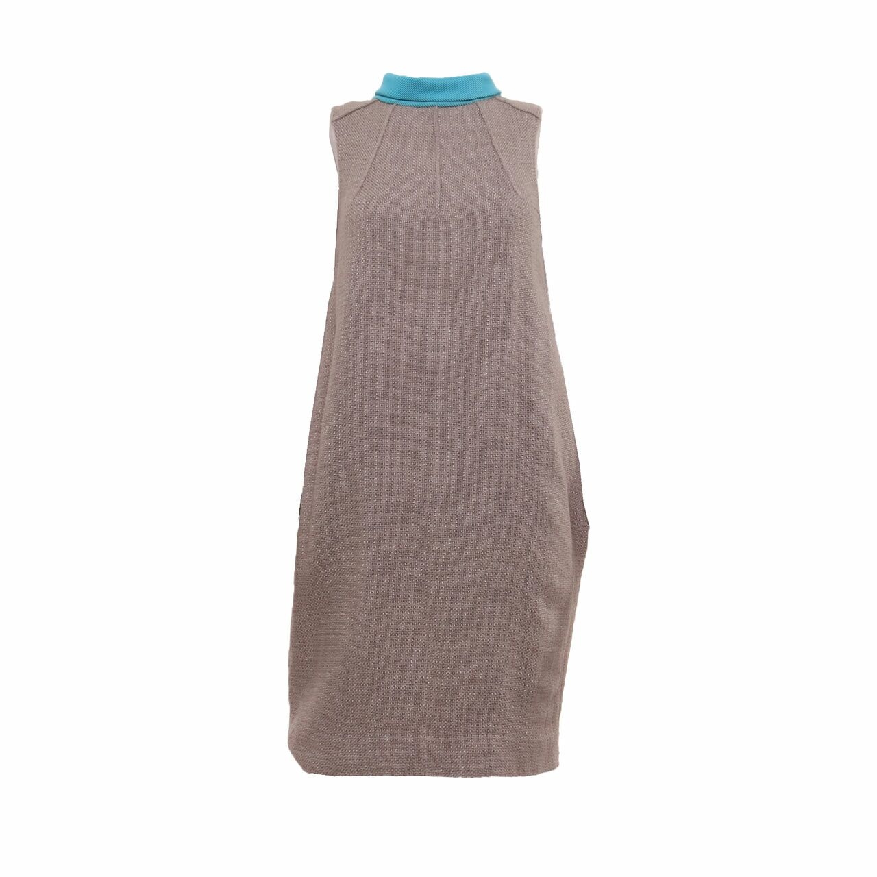 Diane Von Furstenberg Beige Sleeveless Mini Dress