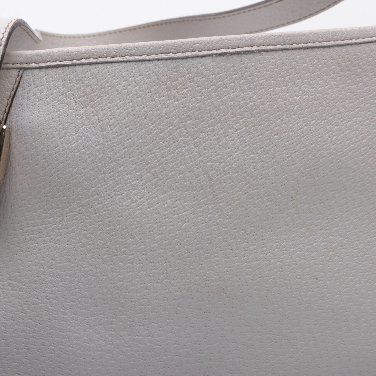 Gucci White Leather Abbey D-Ring Shoulder Bag