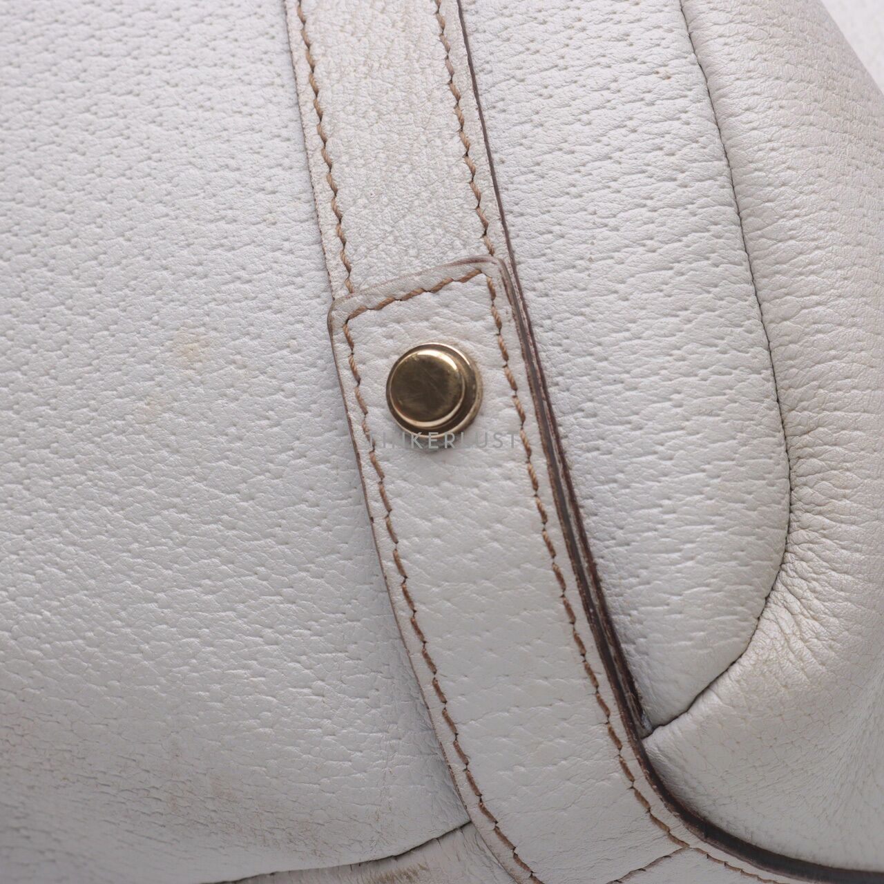 Gucci White Leather Abbey D-Ring Shoulder Bag