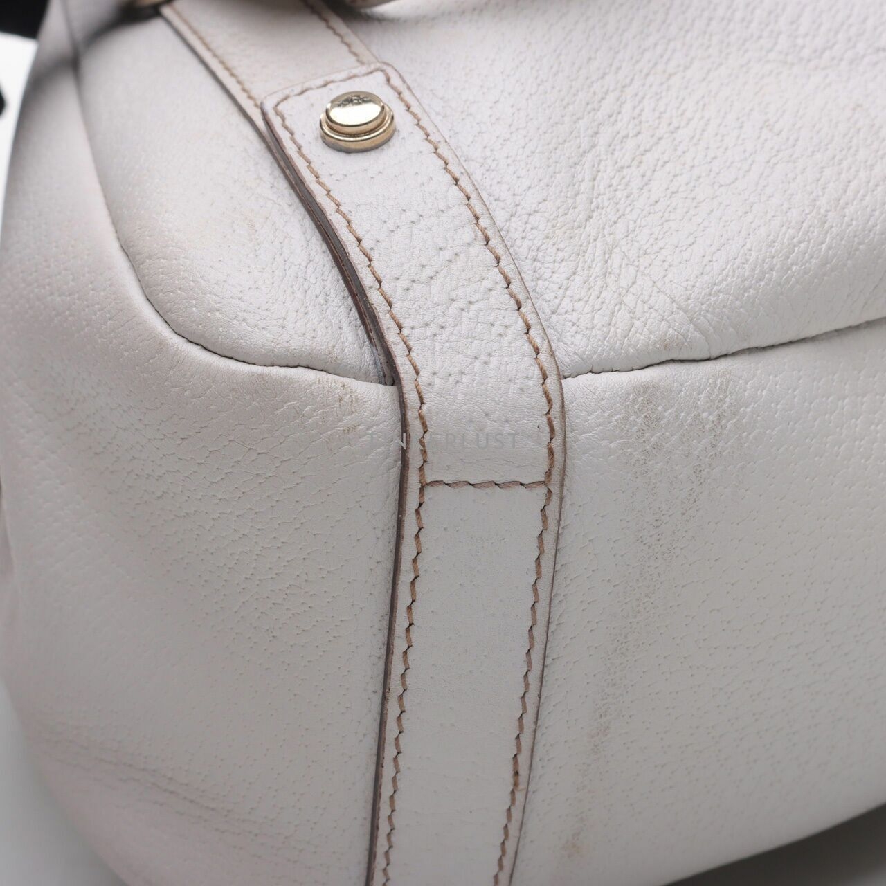 Gucci White Leather Abbey D-Ring Shoulder Bag