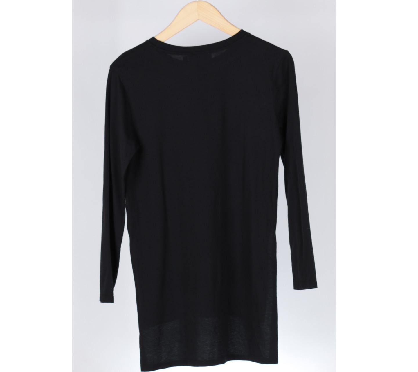 Cotton Ink Black Slit T-Shirt