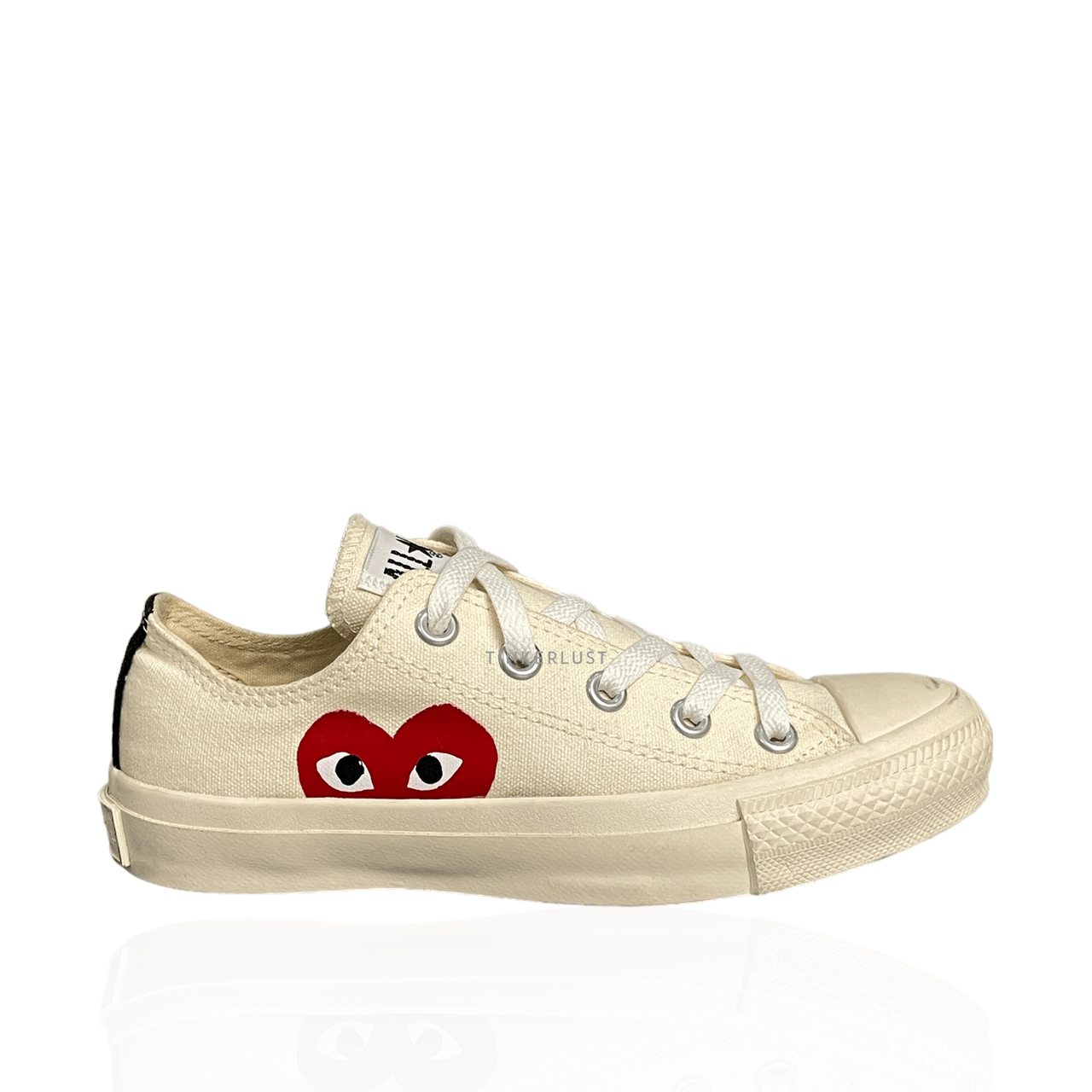 Converse WConverse Chuck Taylor All-Star 70s OX Comme Des Garcons Play Red Heart White Sneakers