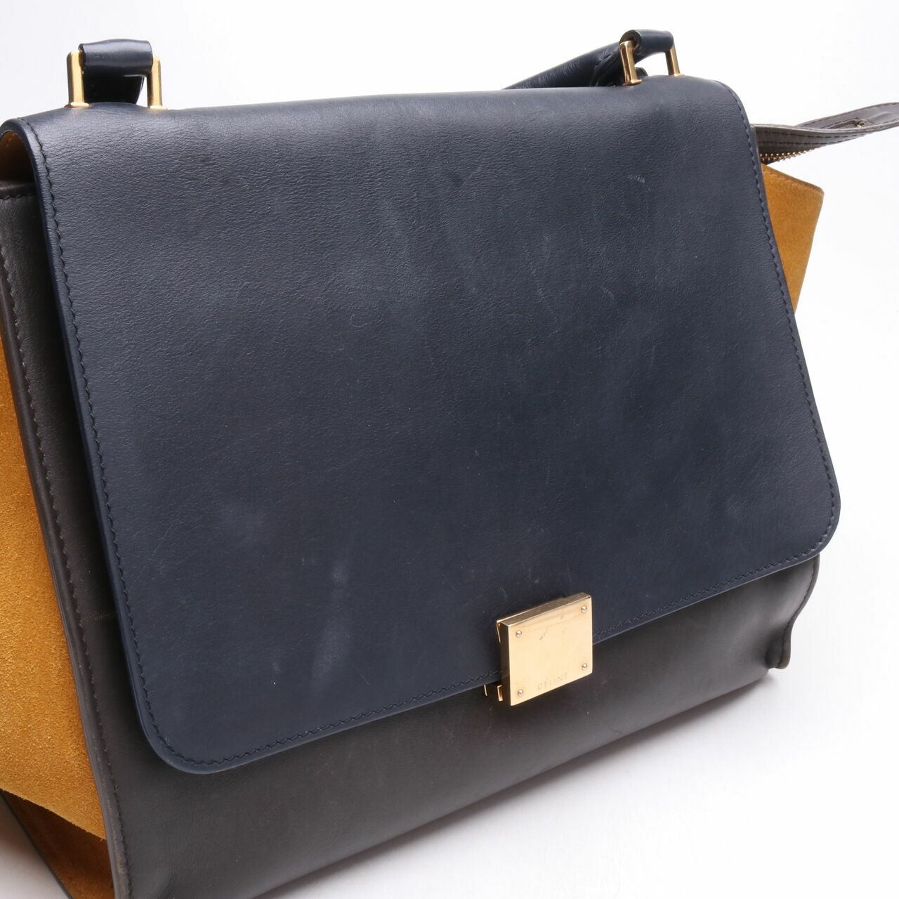 Celine Trapeze Tricolor Bag Satchel