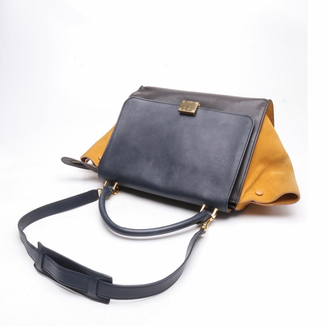 Celine Trapeze Tricolor Bag Satchel