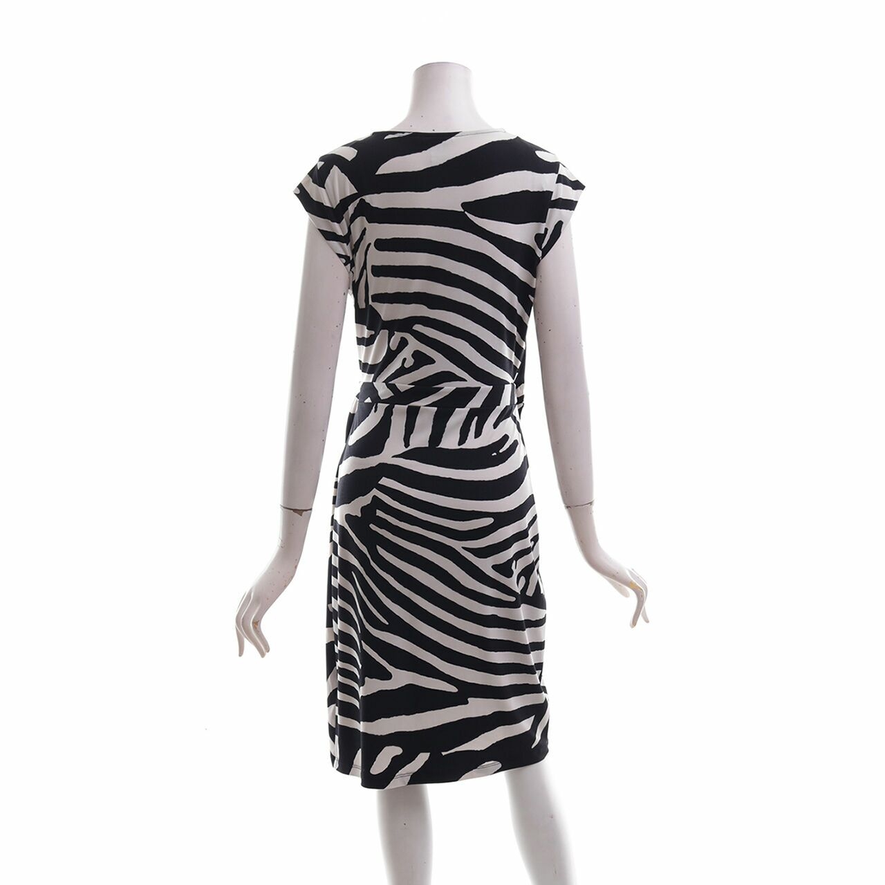 H&M Black & Cream Wrap Mini Dress