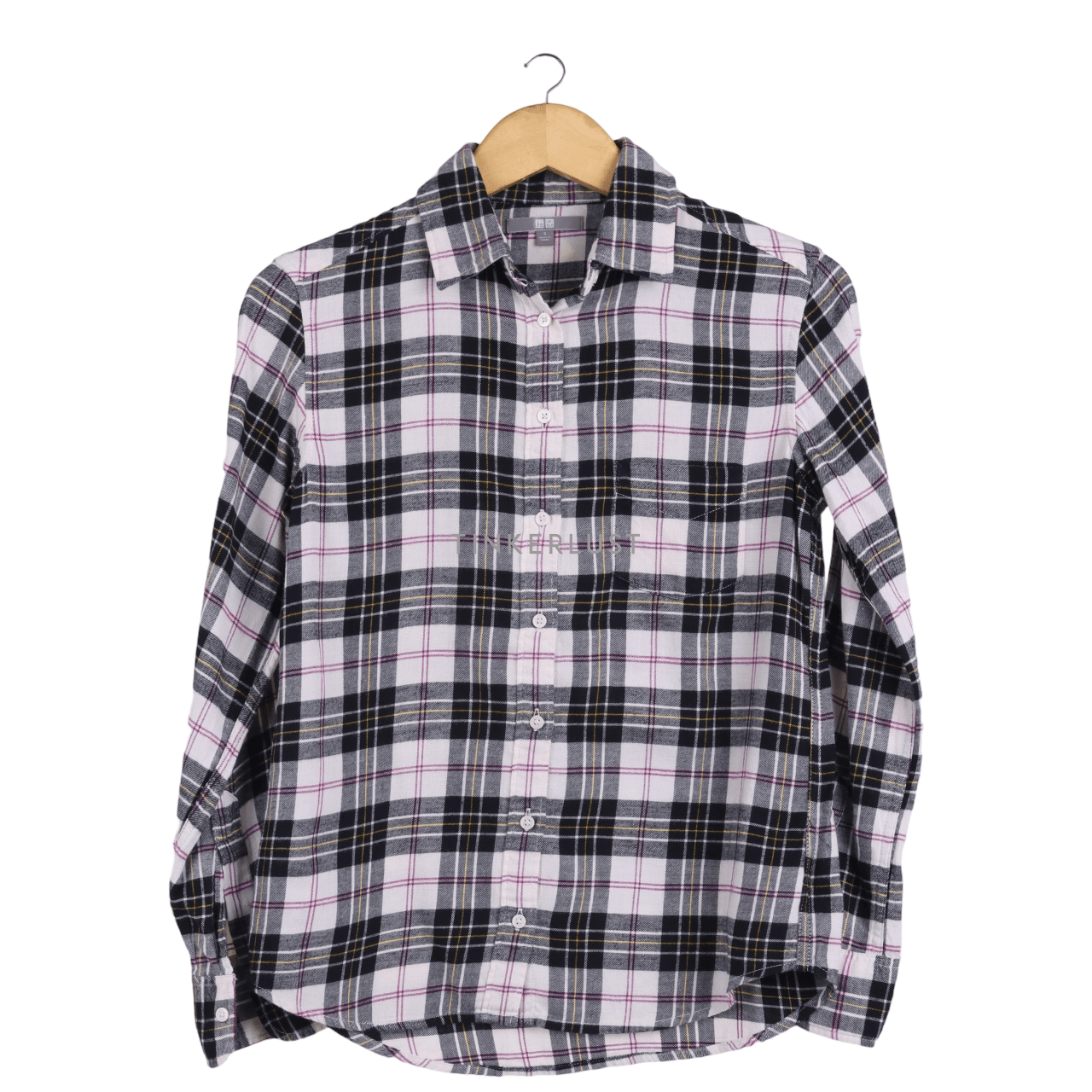 UNIQLO Black & Multi Plaid Shirt