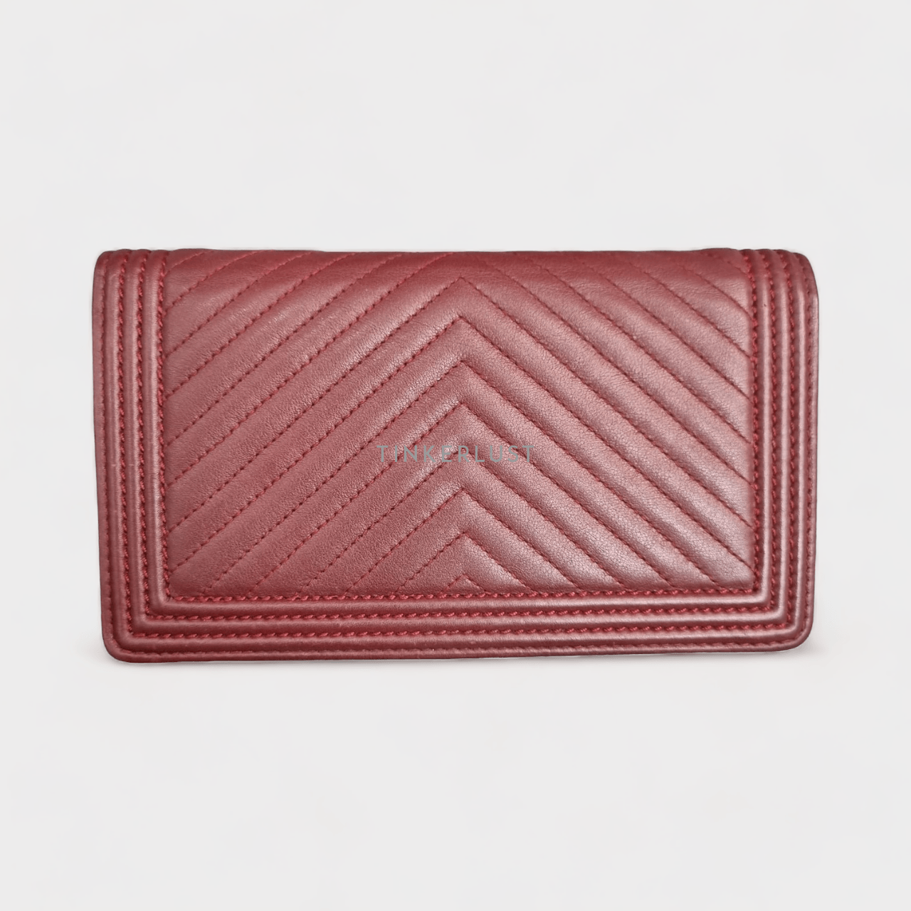 Chanel Boy Bifold Burgundy #22 Wallet