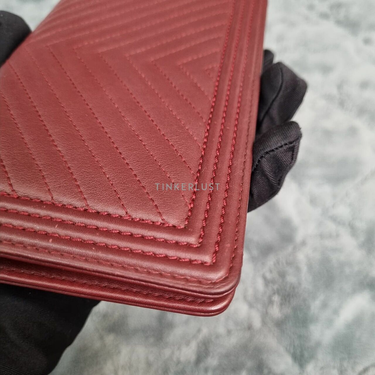 Chanel Boy Bifold Burgundy #22 Wallet