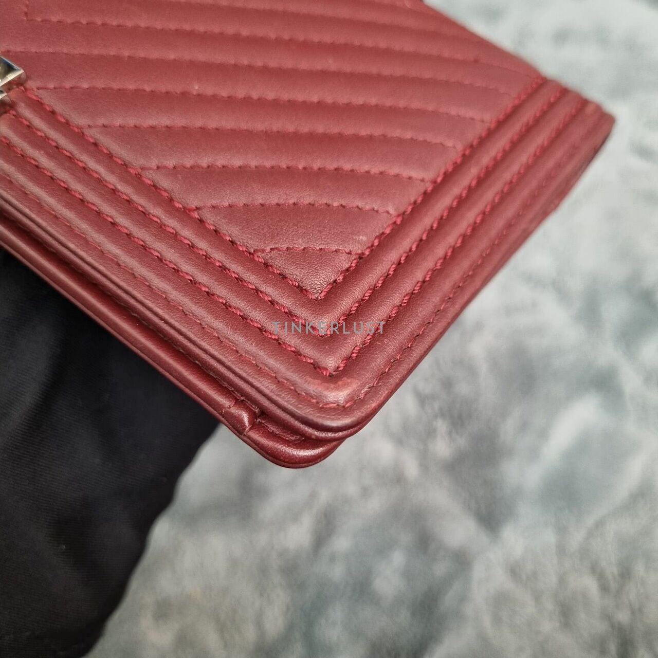 Chanel Boy Bifold Burgundy #22 Wallet