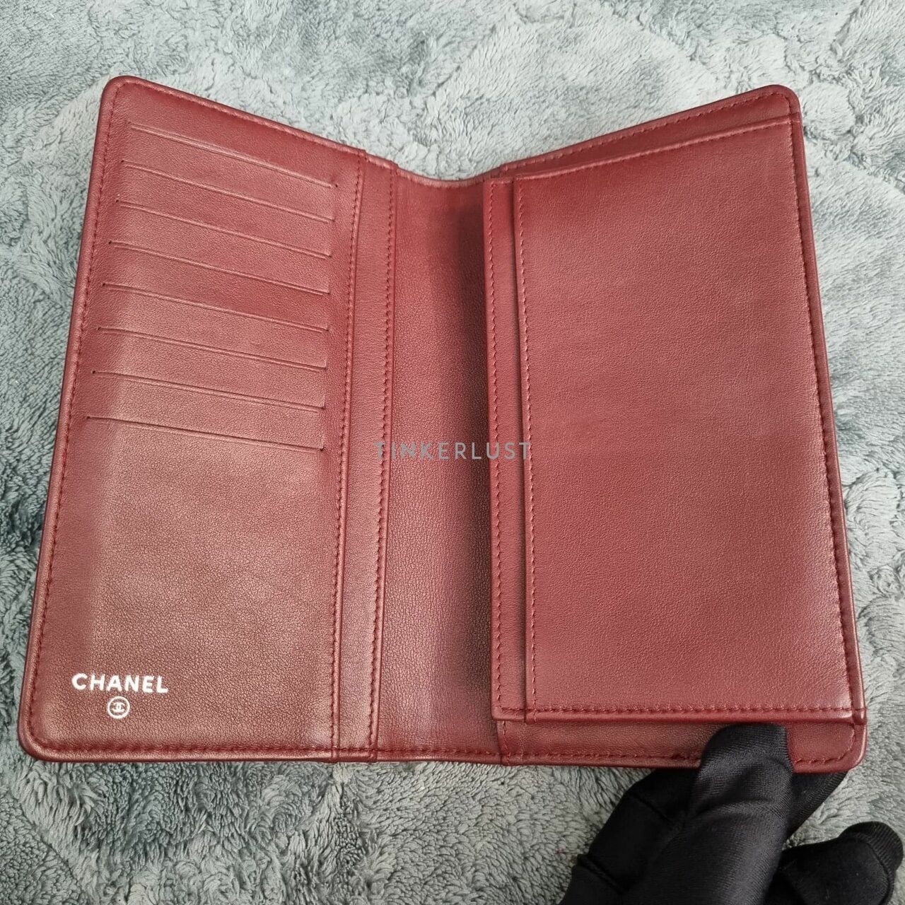 Chanel Boy Bifold Burgundy #22 Wallet