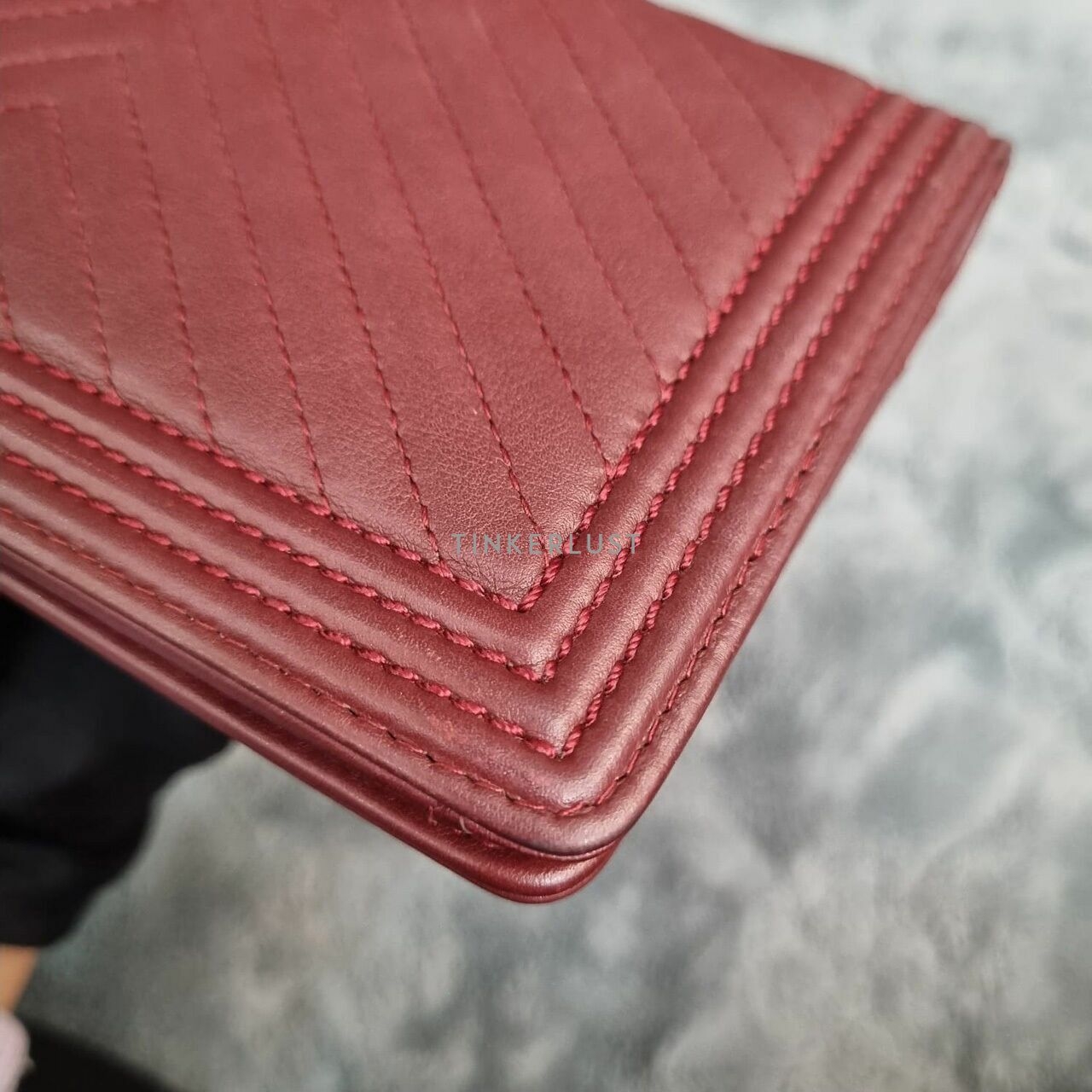 Chanel Boy Bifold Burgundy #22 Wallet