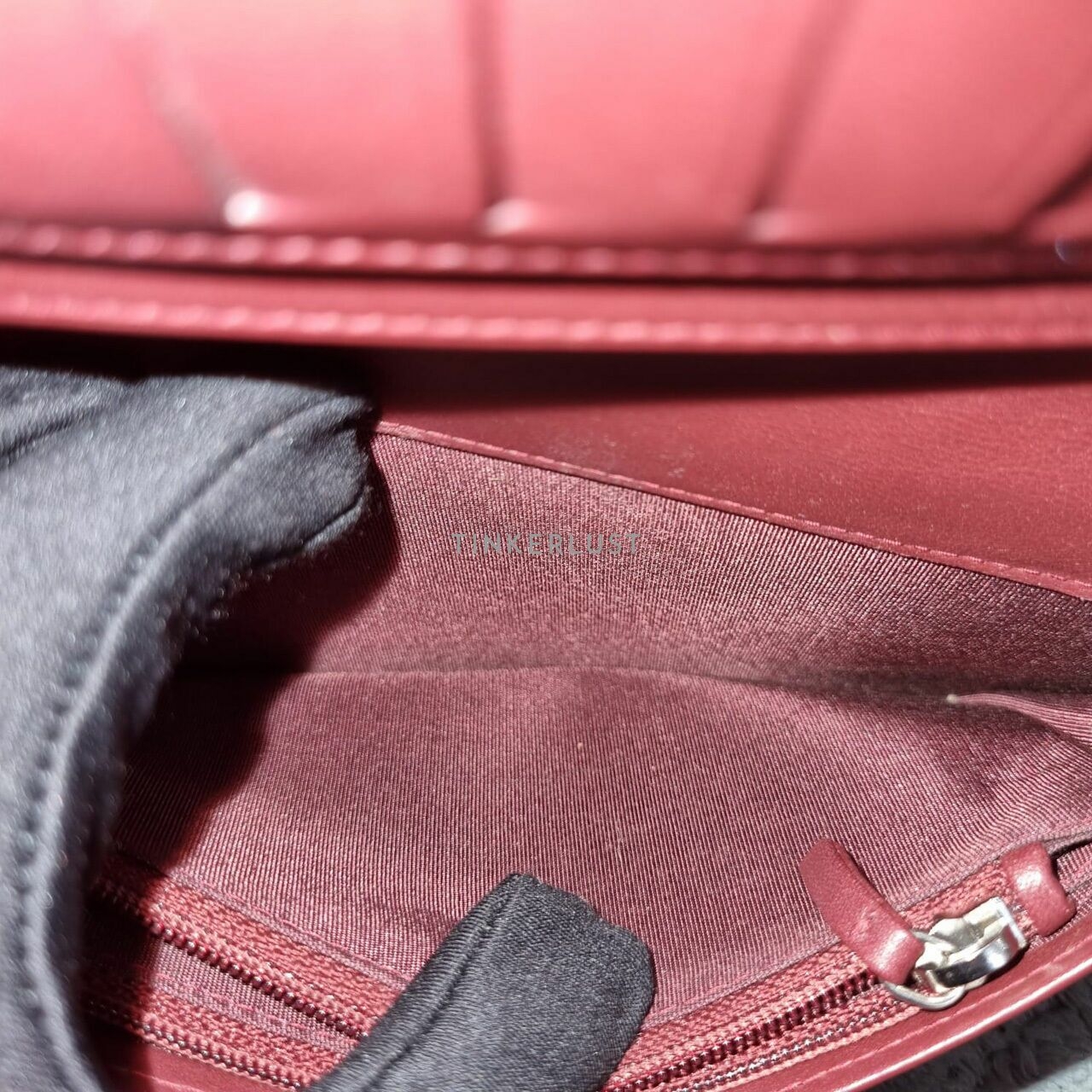 Chanel Boy Bifold Burgundy #22 Wallet