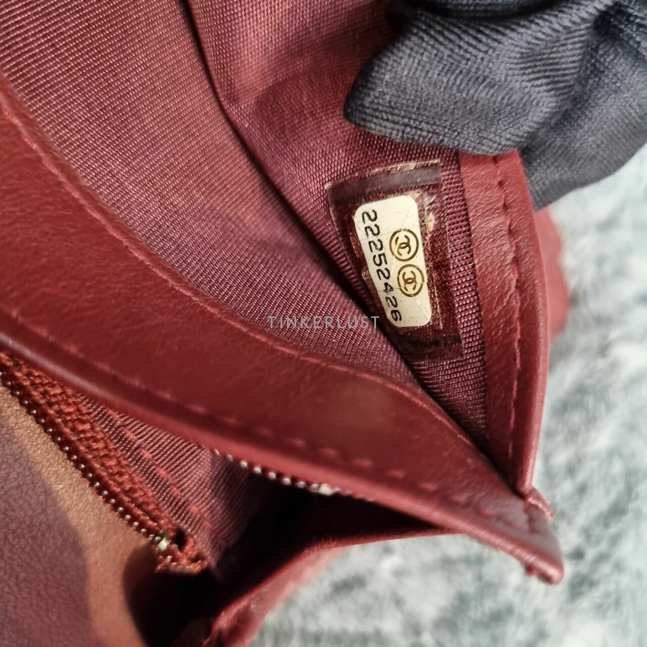 Chanel Boy Bifold Burgundy #22 Wallet