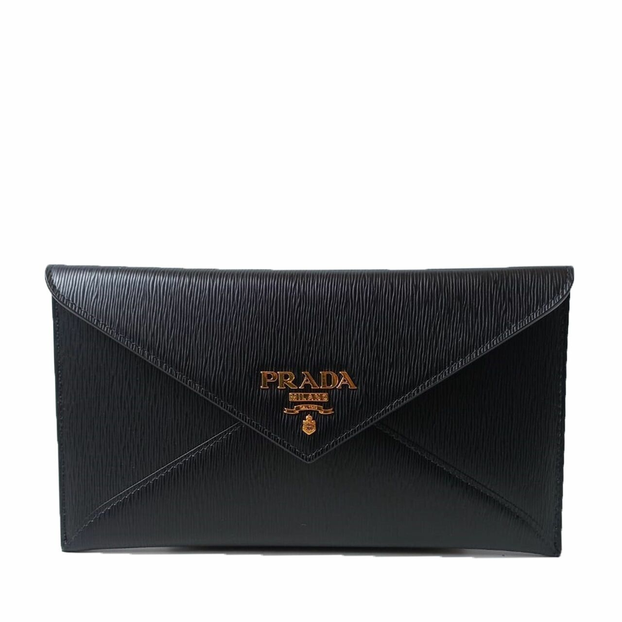 Prada Envelope Wallet Black GHW