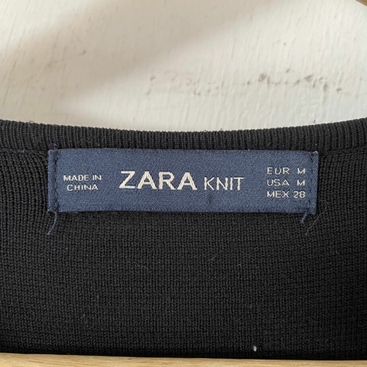 Zara Knit Black Midi Dress