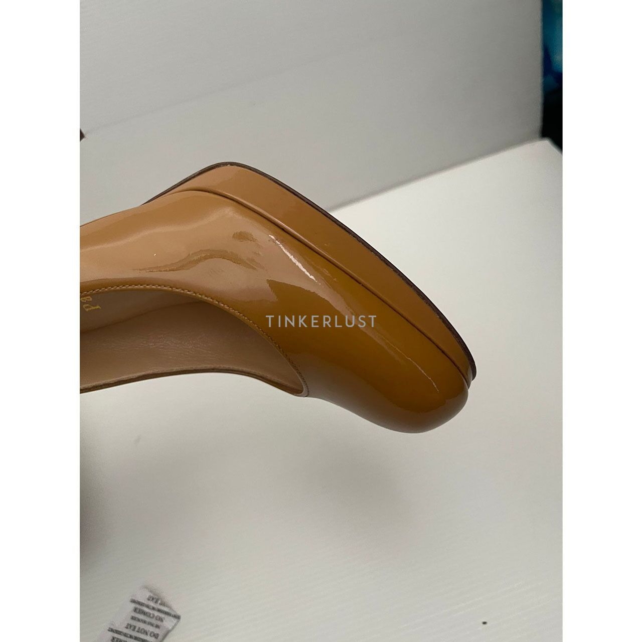 Christian Louboutin Brown/Nude Simple Pump Patent Calf Heels	