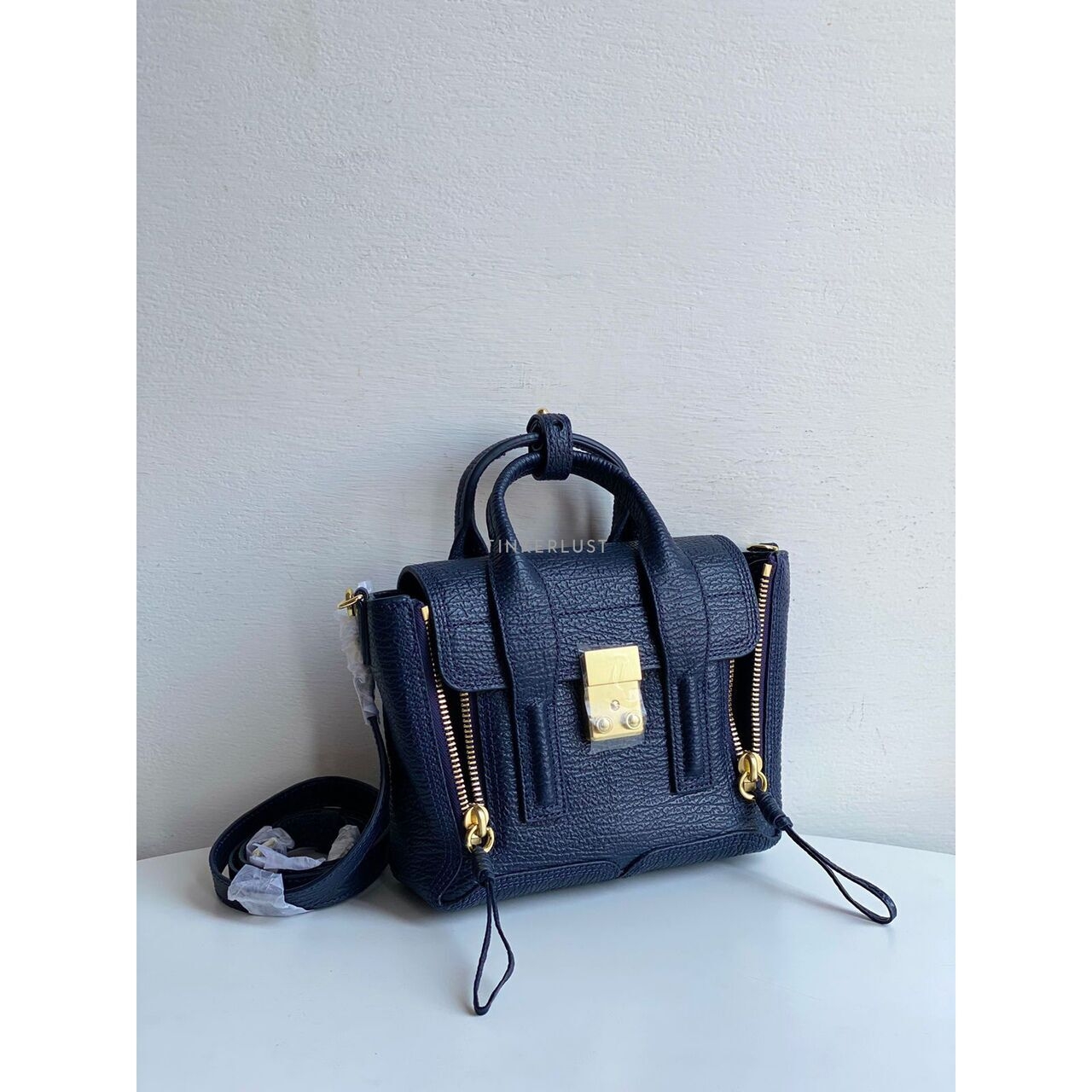 Phillip Lim Pashli Mini Satchel Bag In Ink Navy GHW Satchel Bag