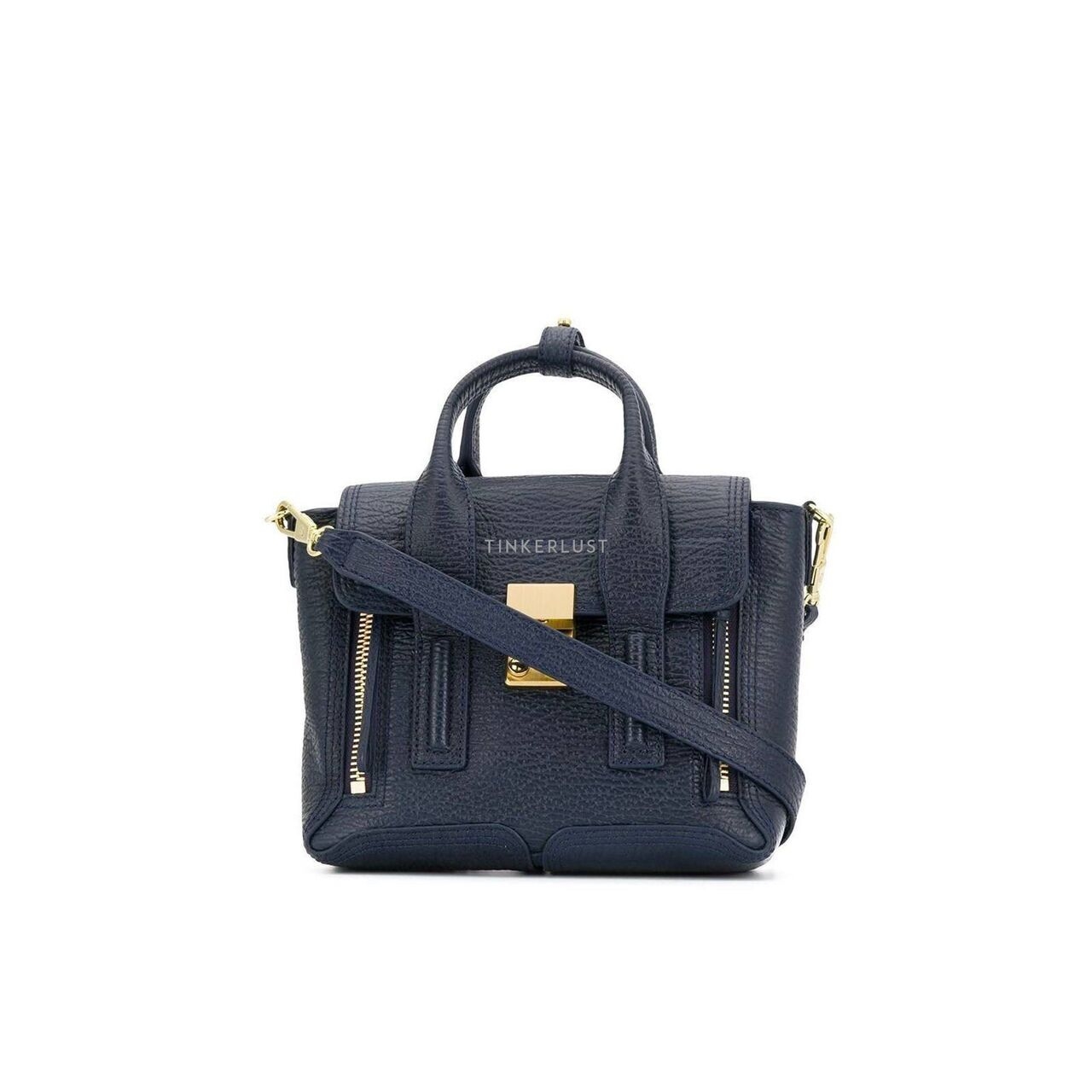 Phillip Lim Pashli Mini Satchel Bag In Ink Navy GHW Satchel Bag