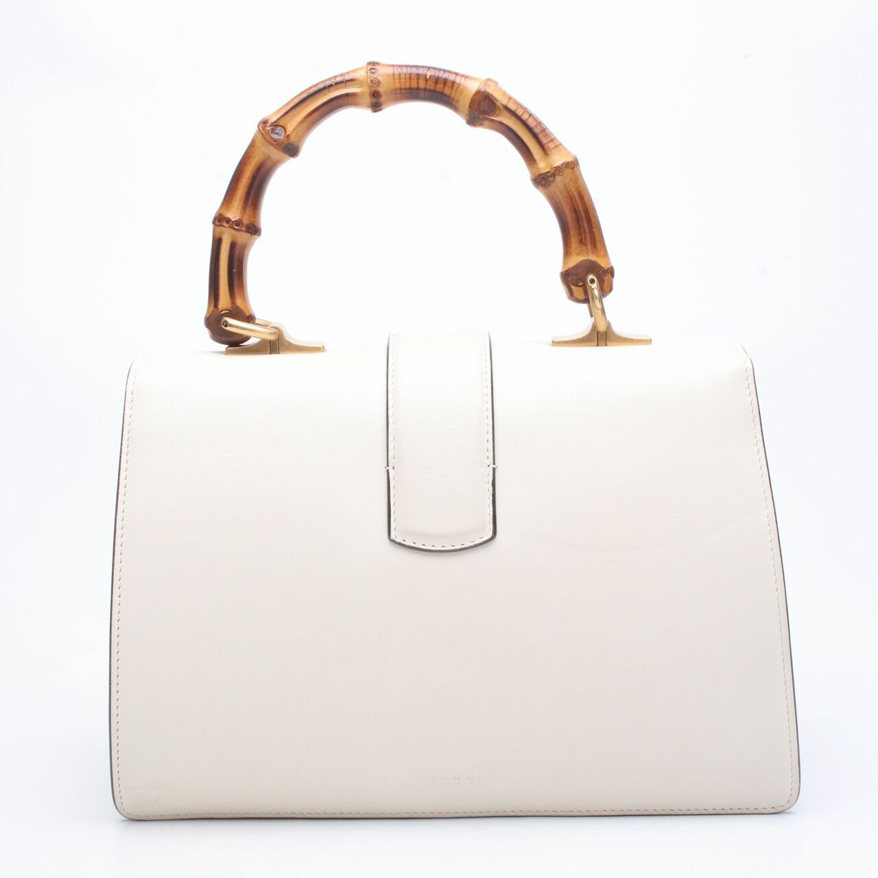 Gucci White/Blue/Red Striped Leather Dionysus Medium Top Handle Satchel