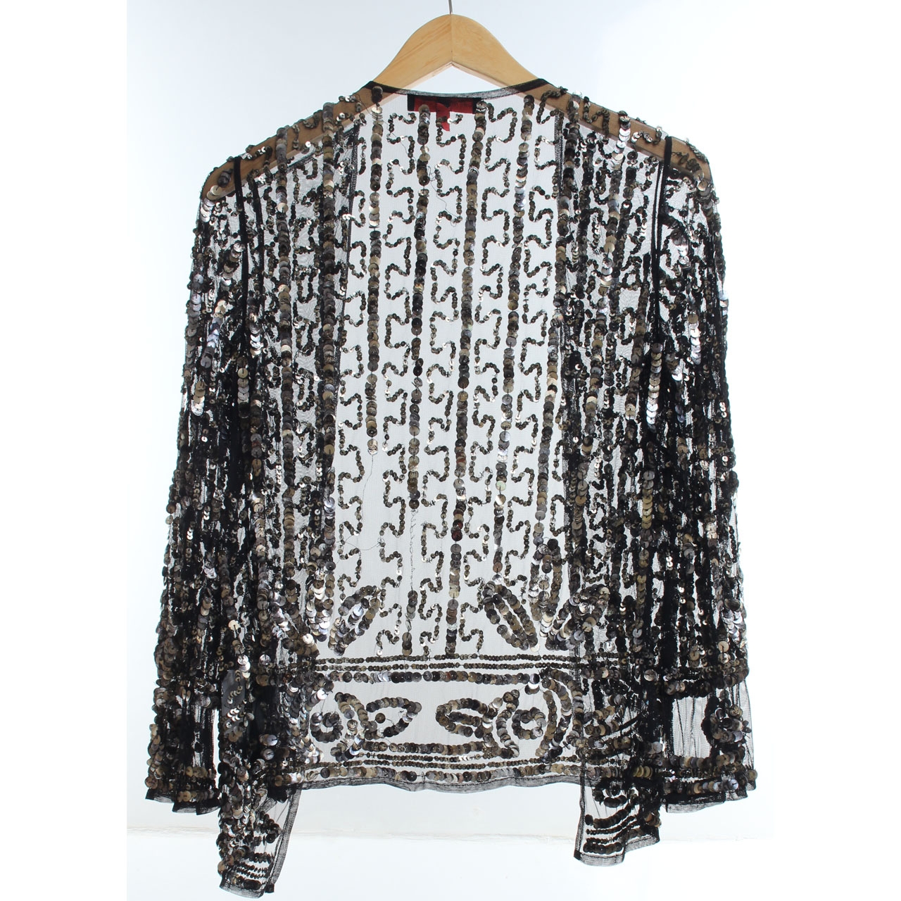 Topshop Black Sequin Outerwear