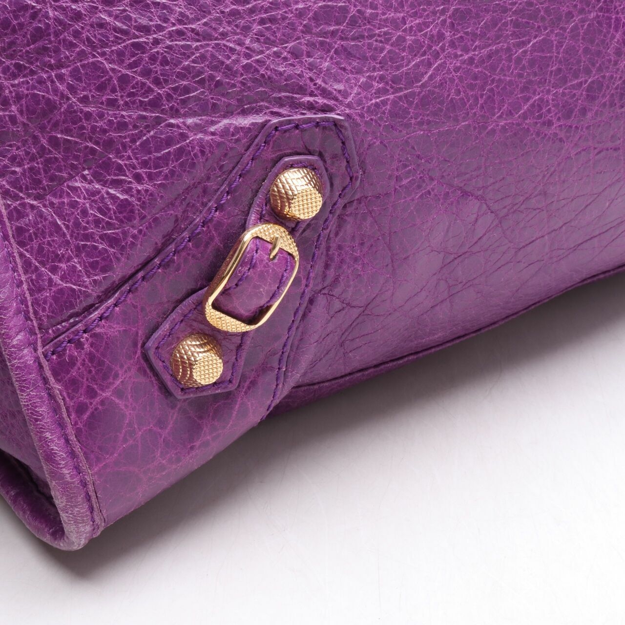 Balenciaga Giant Studs Part Time Purple GHW Satchel