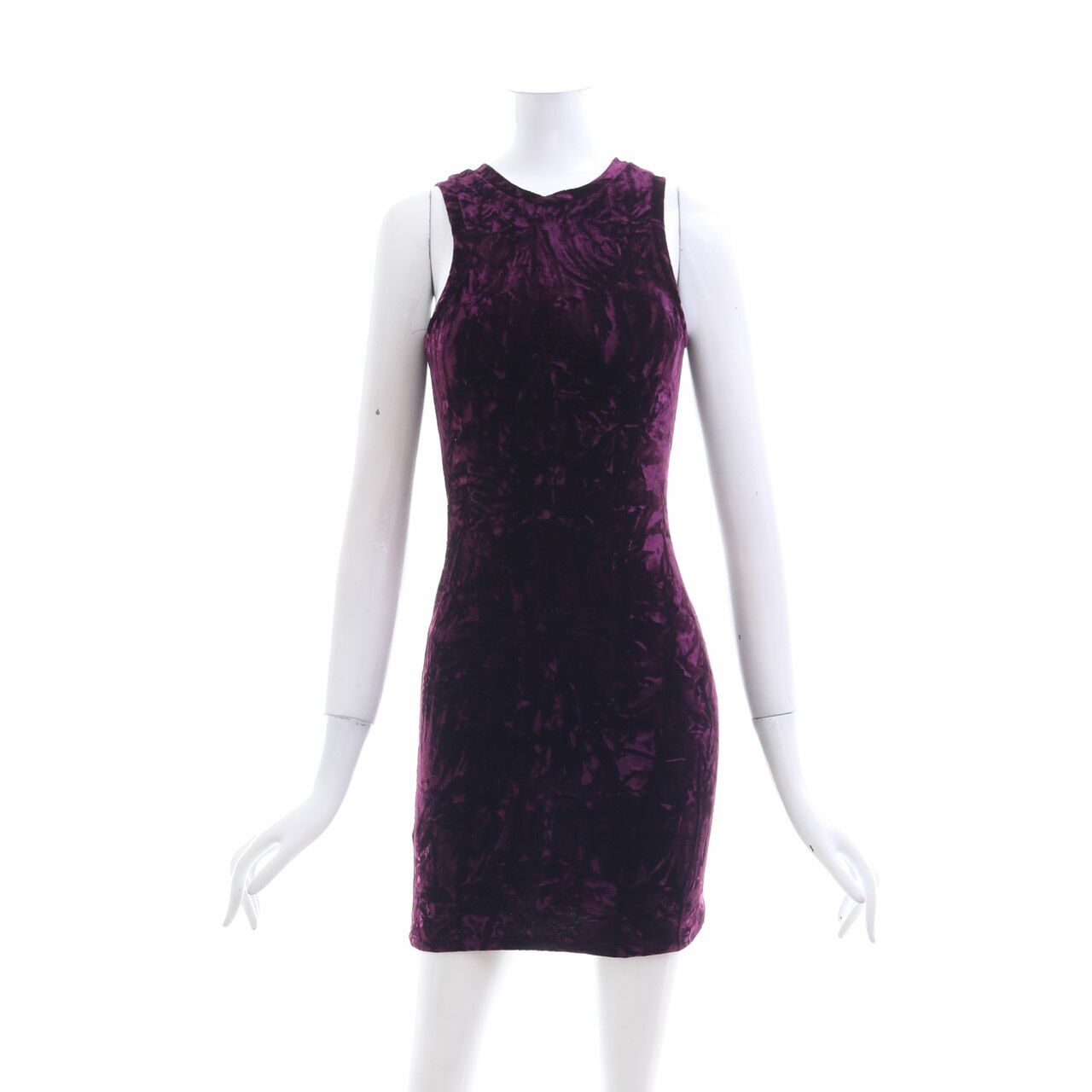 Love, Bonito Dark Purple Velvet Mini Dress