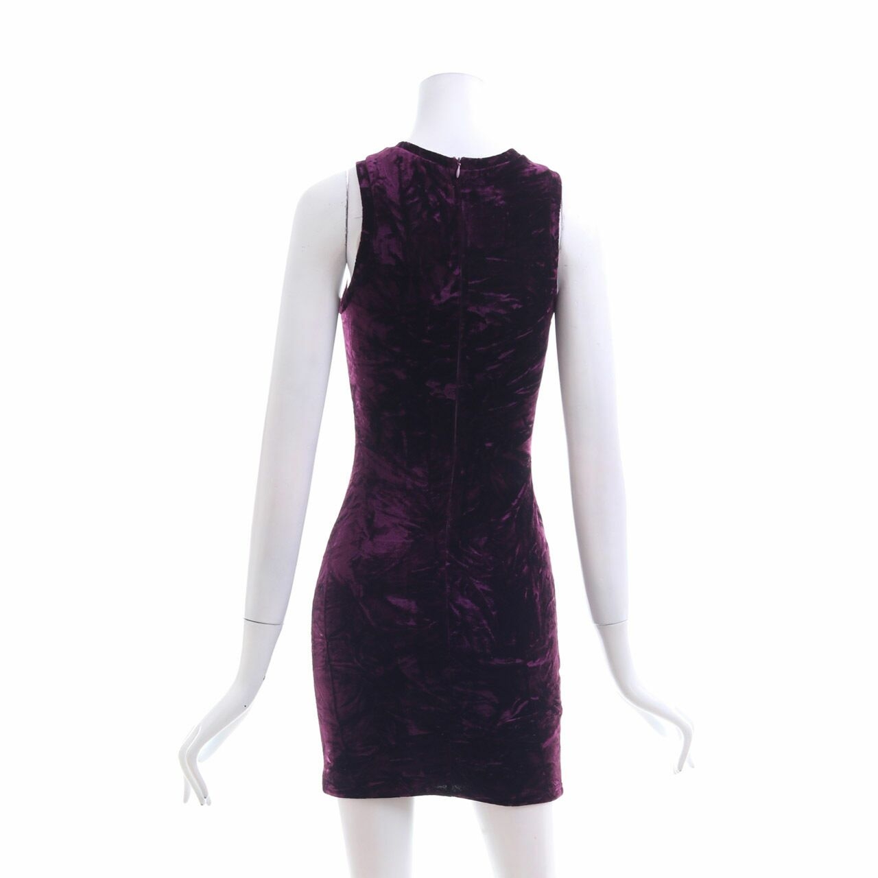 Love, Bonito Dark Purple Velvet Mini Dress