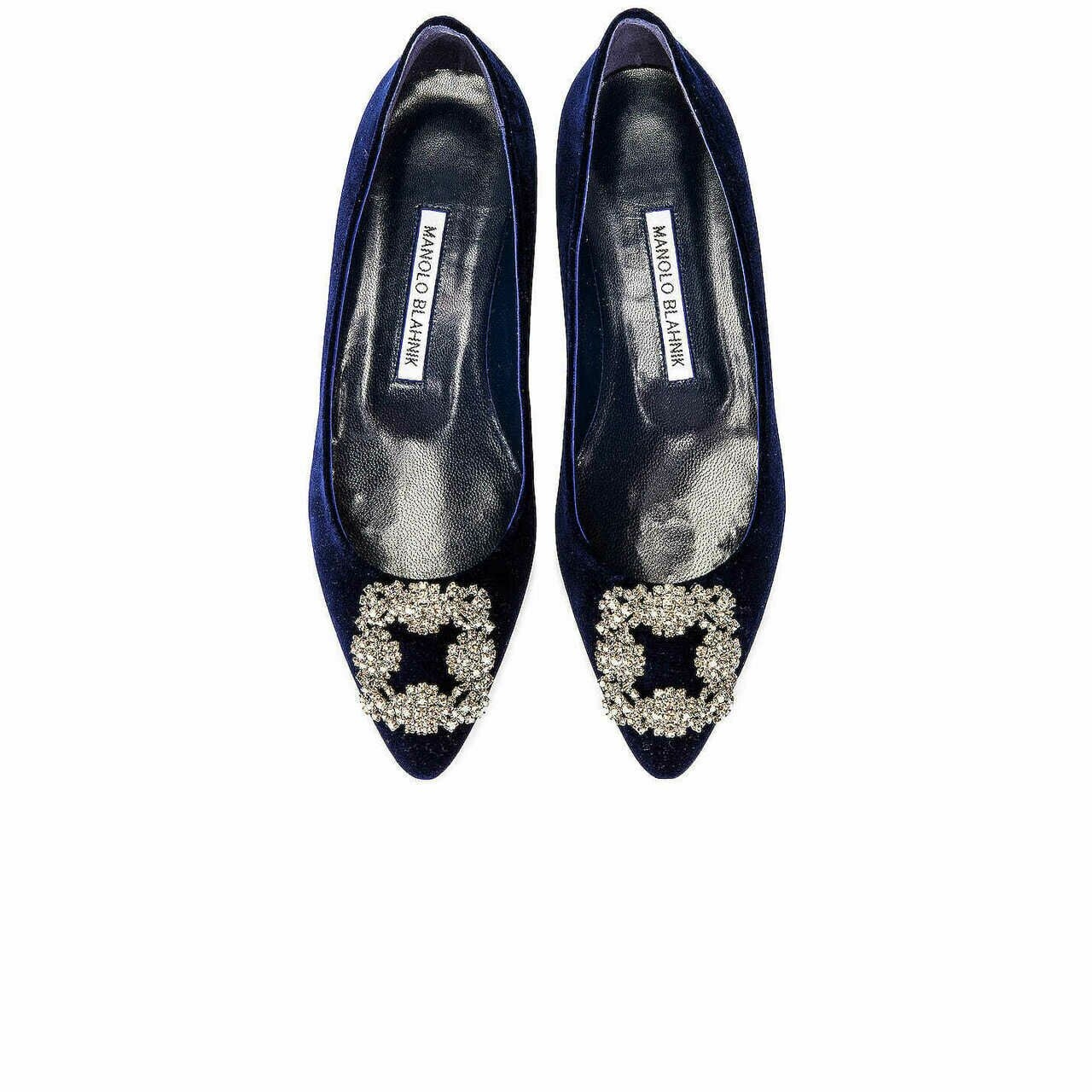 Manolo Blahnik Navy Flats